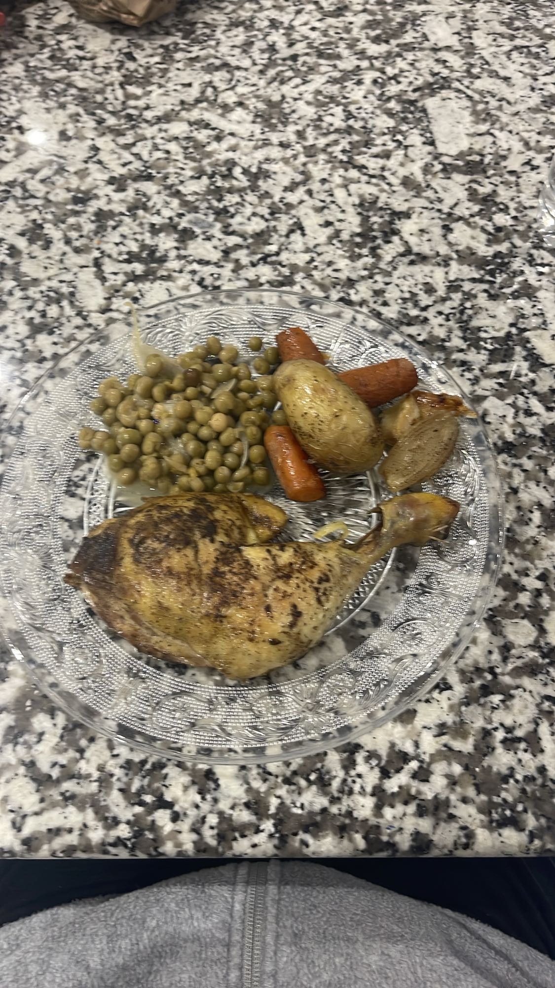 Poulet rôti légumes