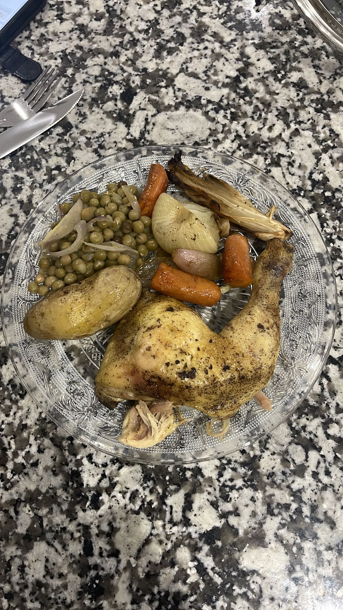 Poulet rôti et légumes