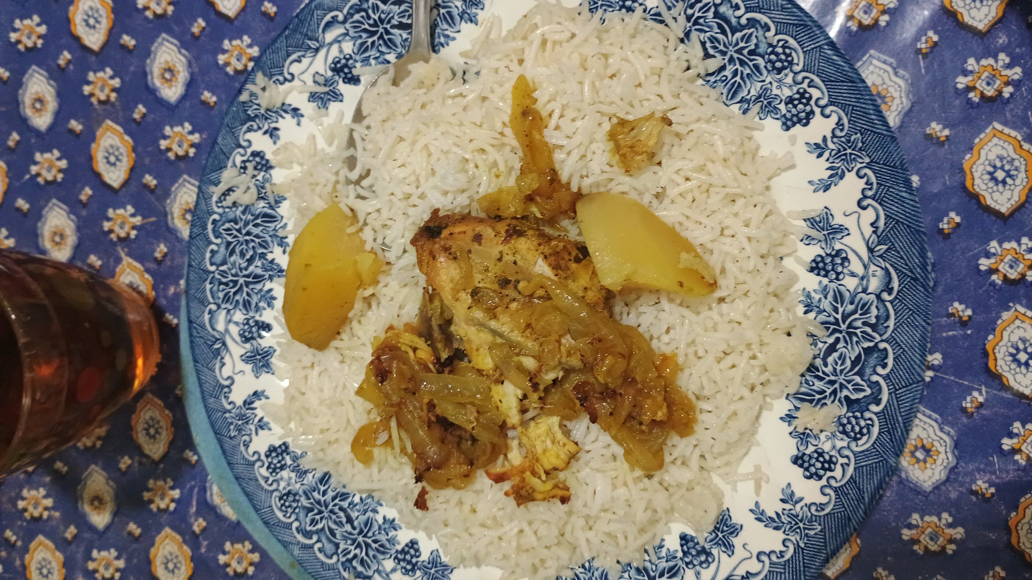 Chicken rice with potato