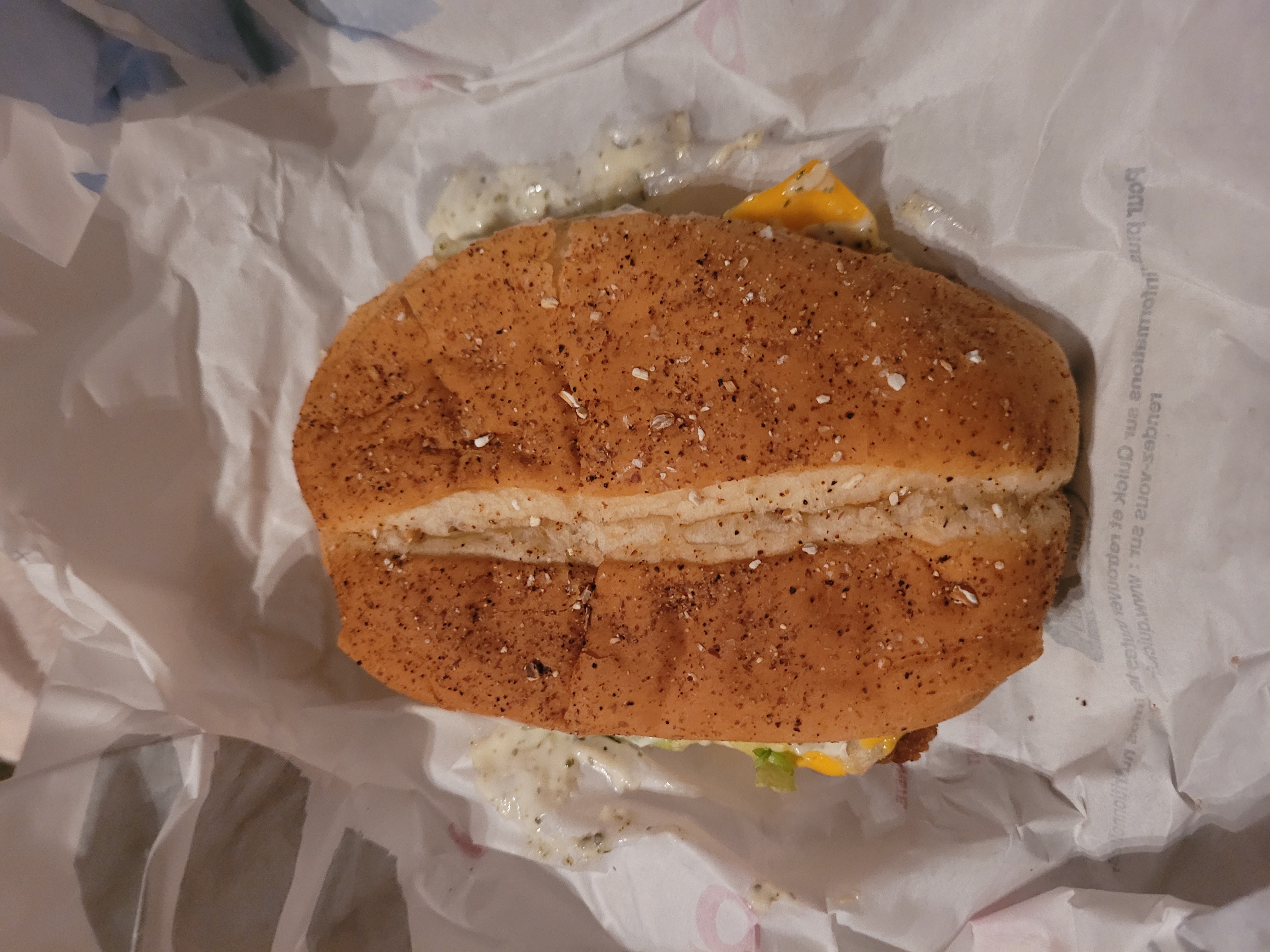 Sandwich au poulet croustillant