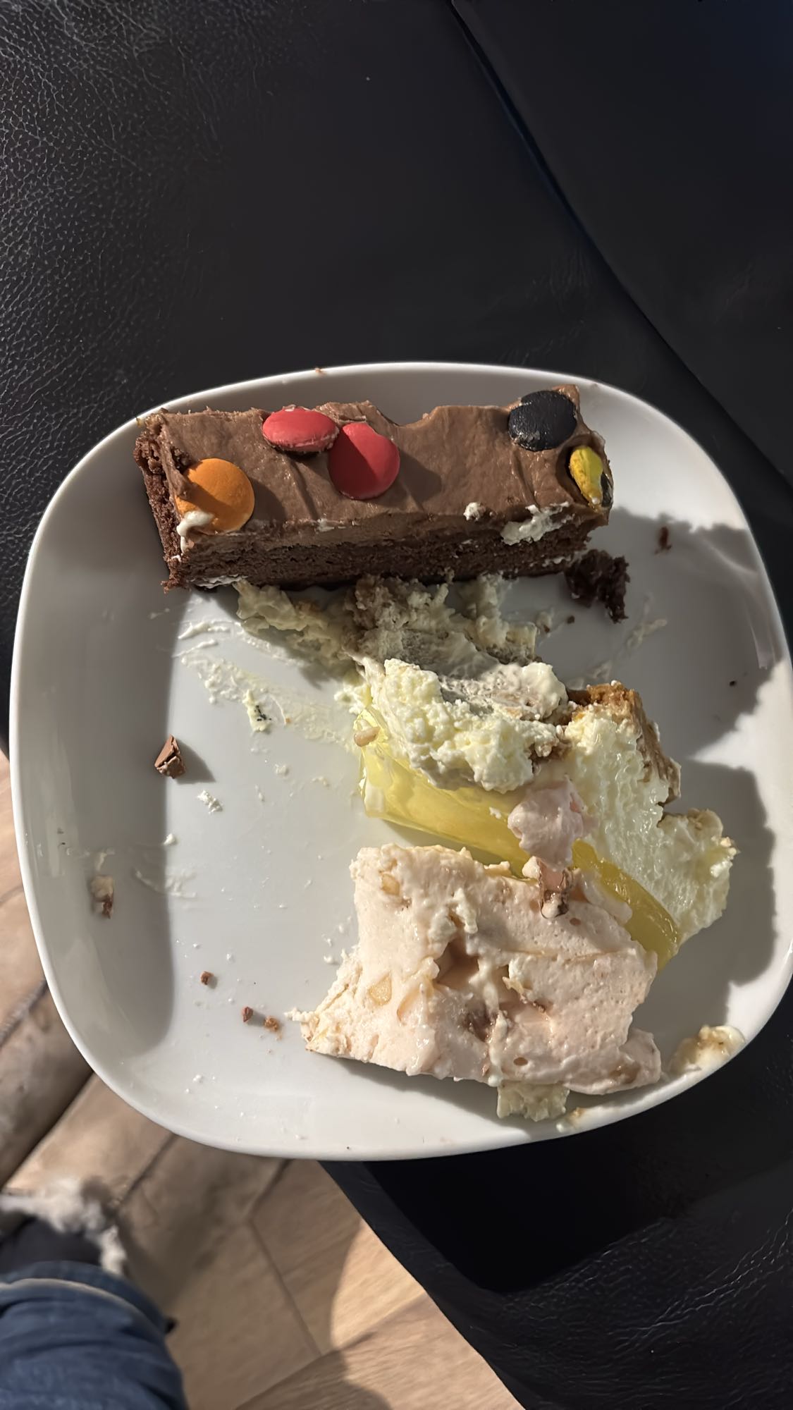 Sjokoladekake og ostekake