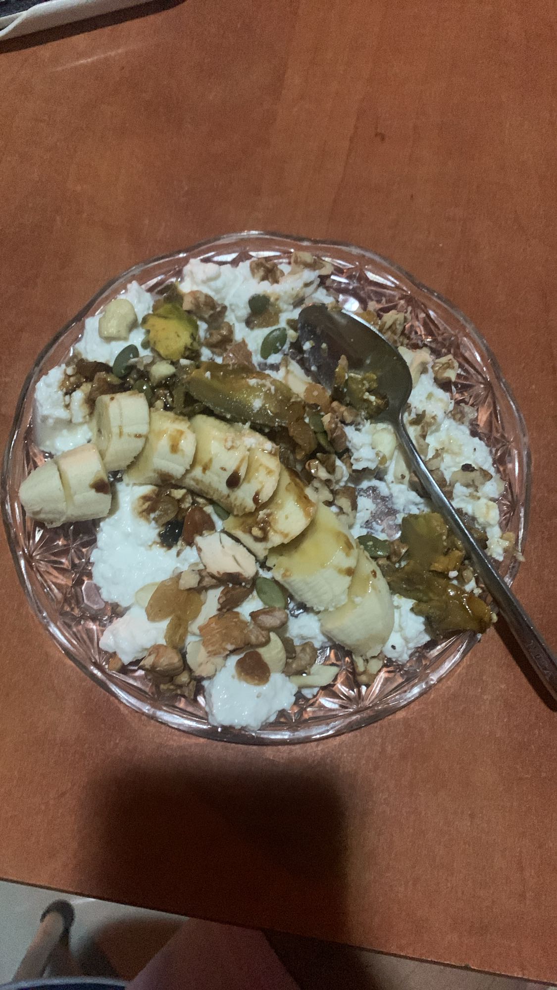 Cottage Cheese Fruit Nut Bowl