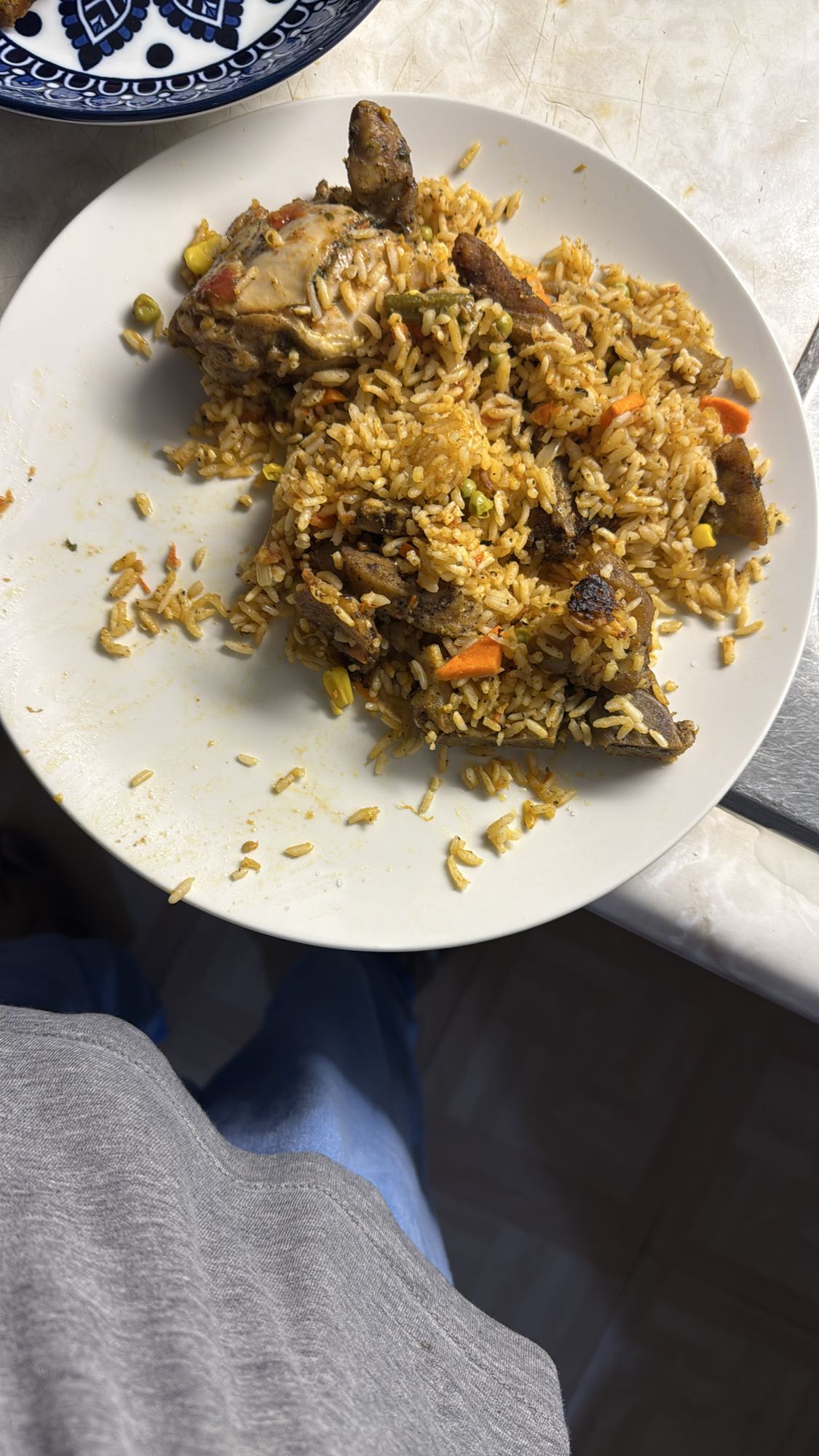 Riz au poulet et légumes