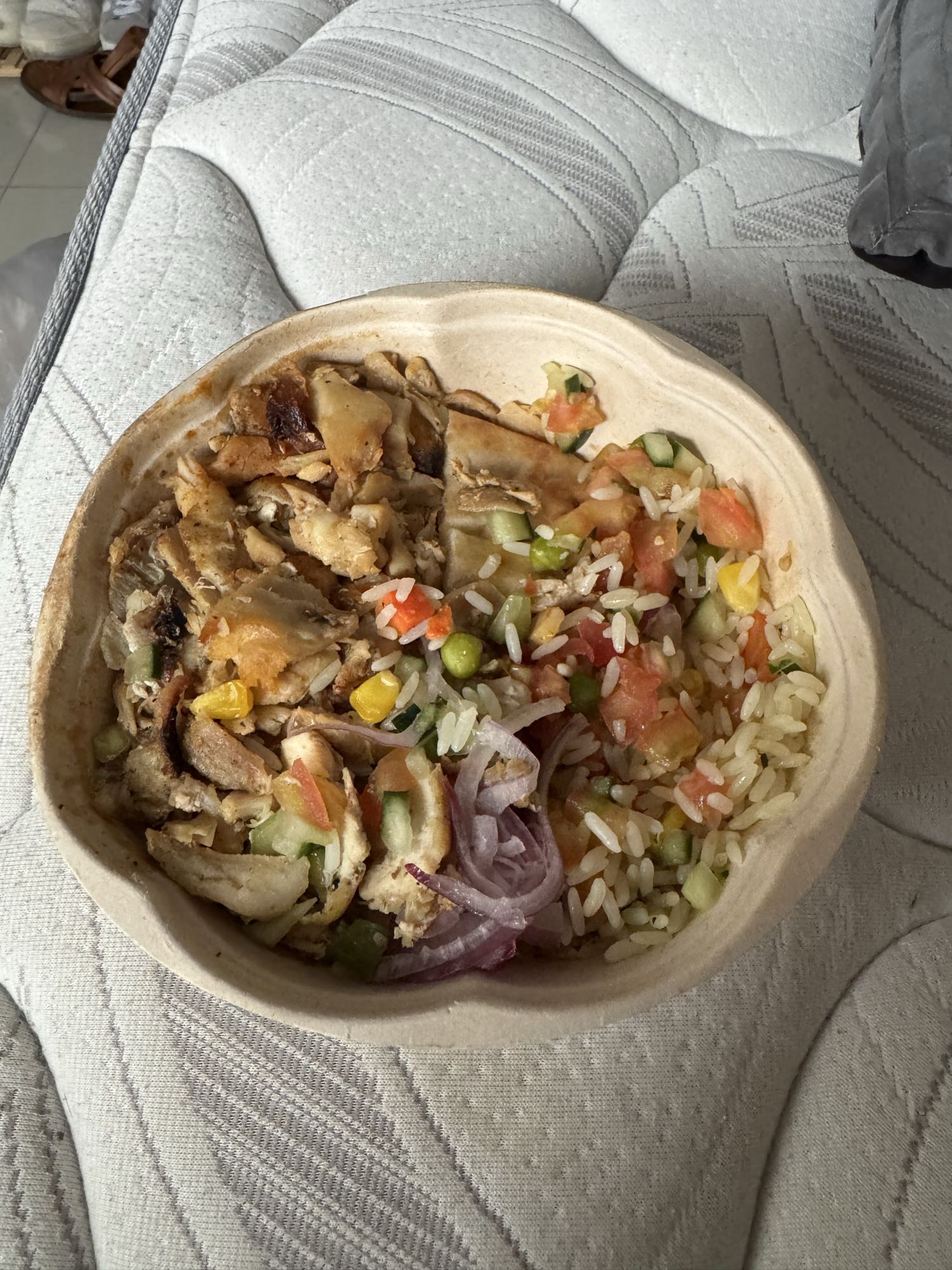Plato de arroz con pollo