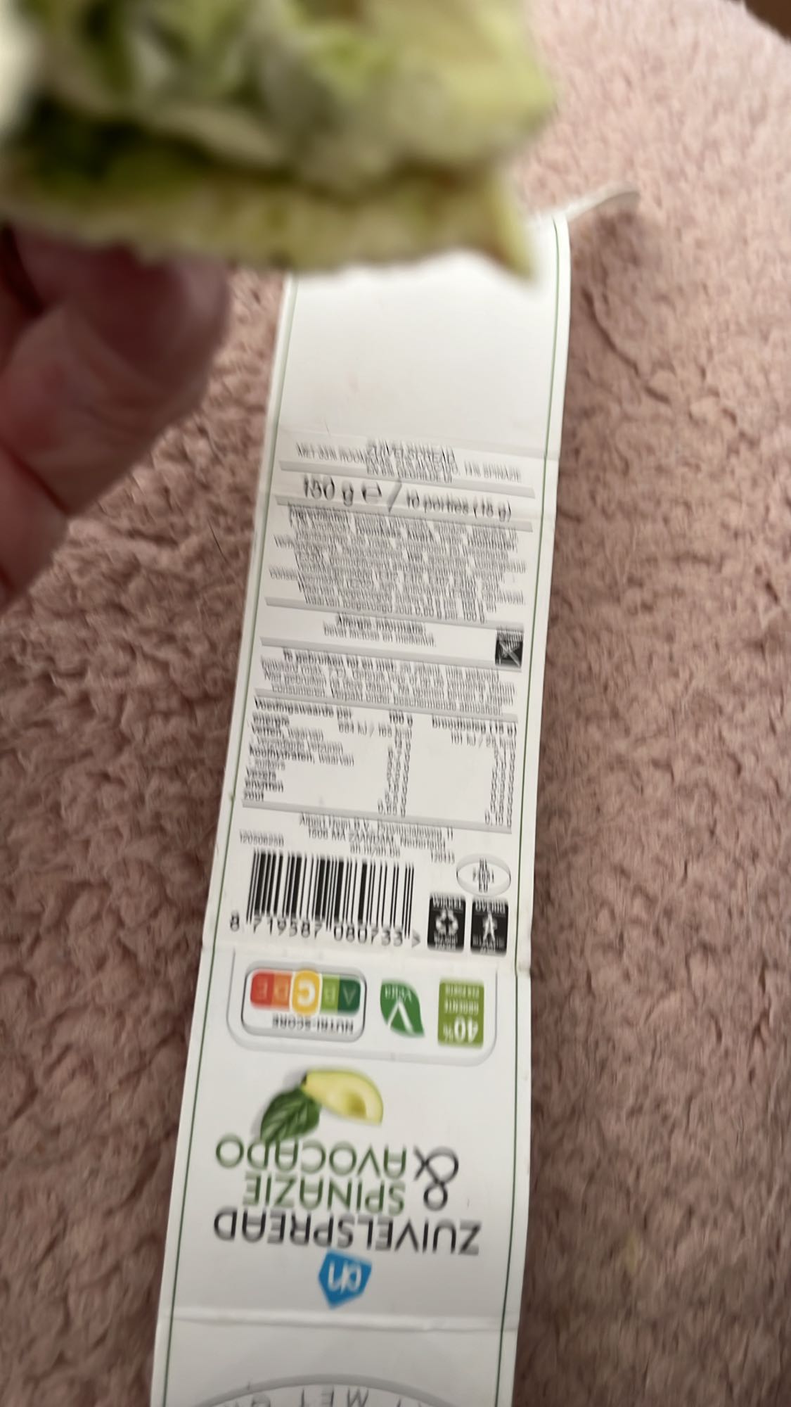 avocado spinazie spread