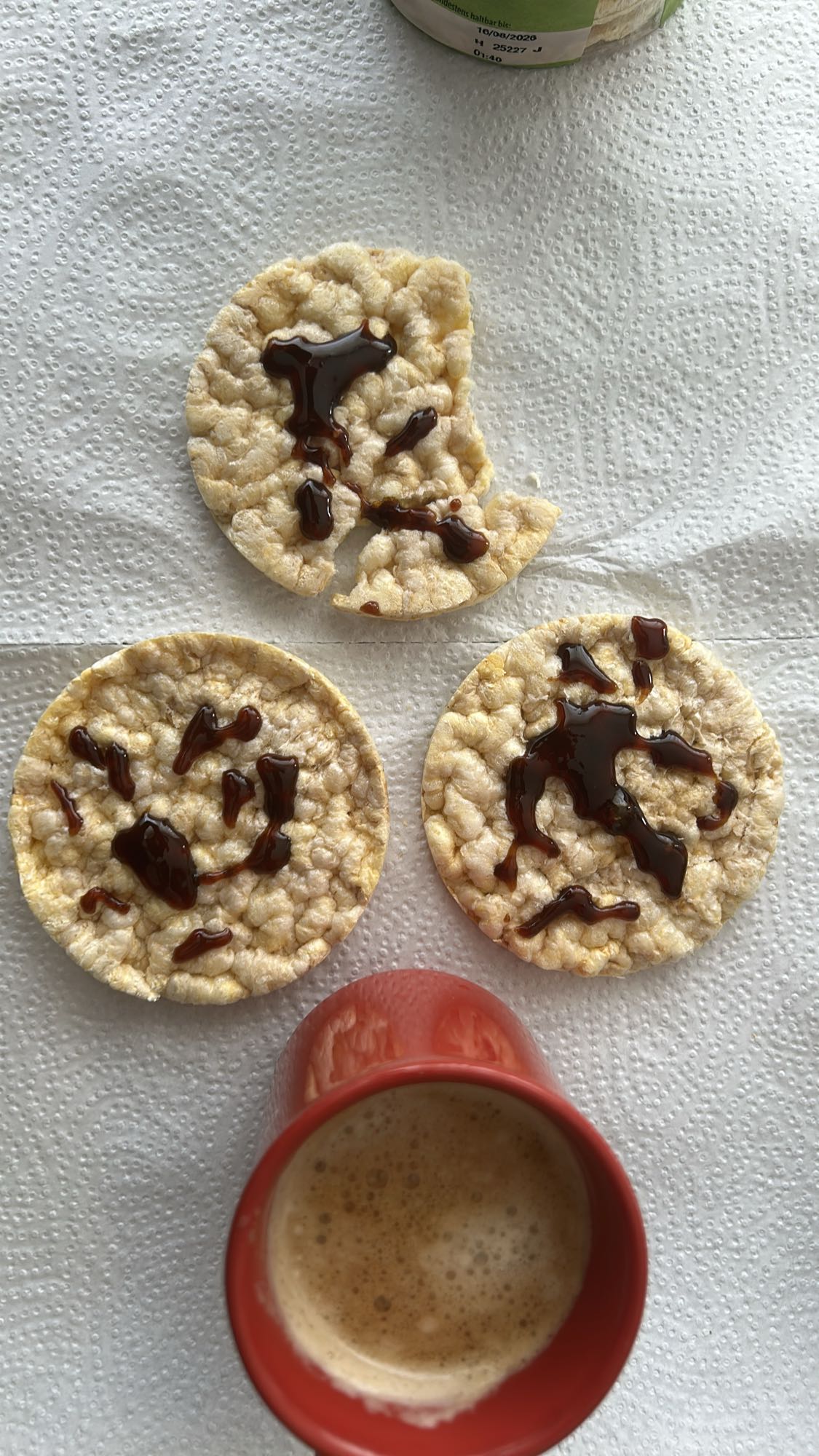 Tortitas arroz con café