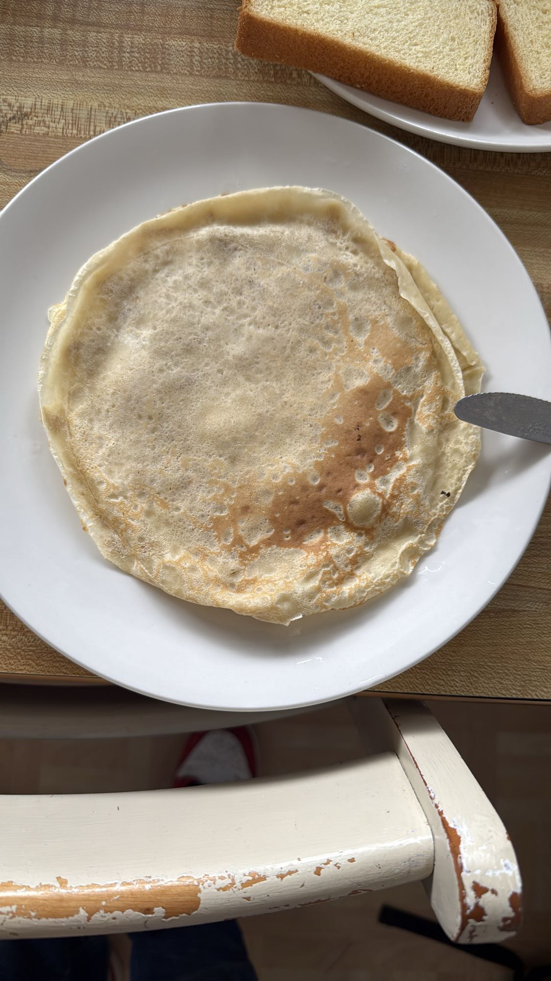 Crêpe et pain de mie