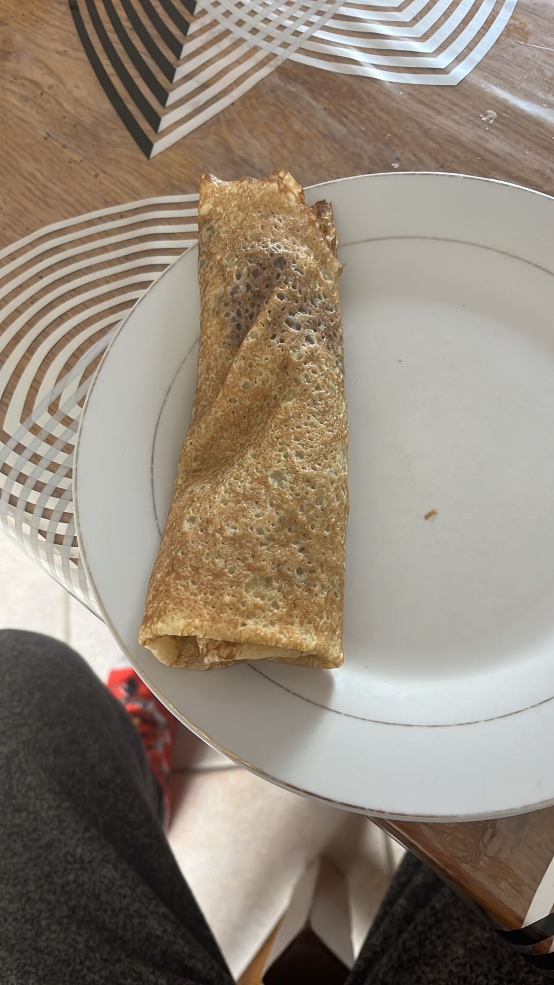 Crêpe roulée nature