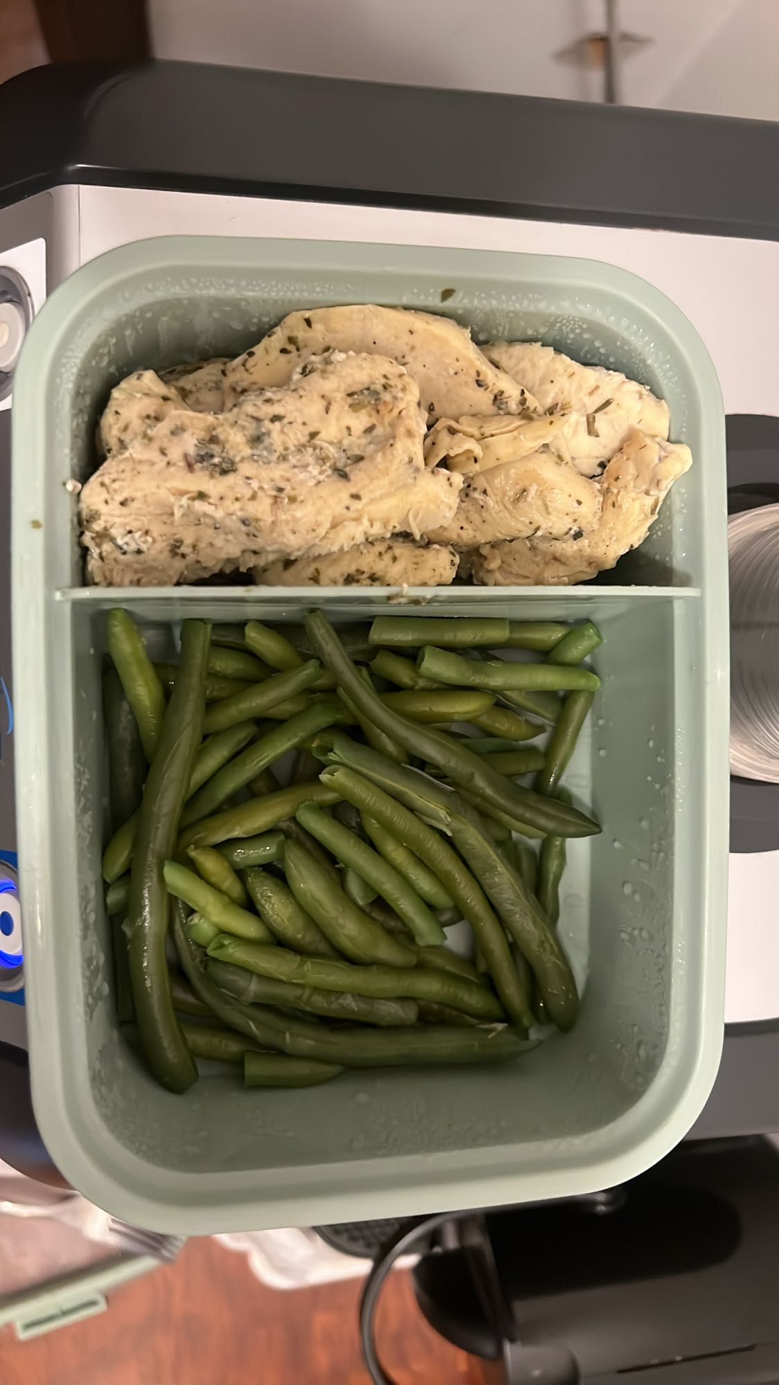 Tavuk ve yeşil fasulye