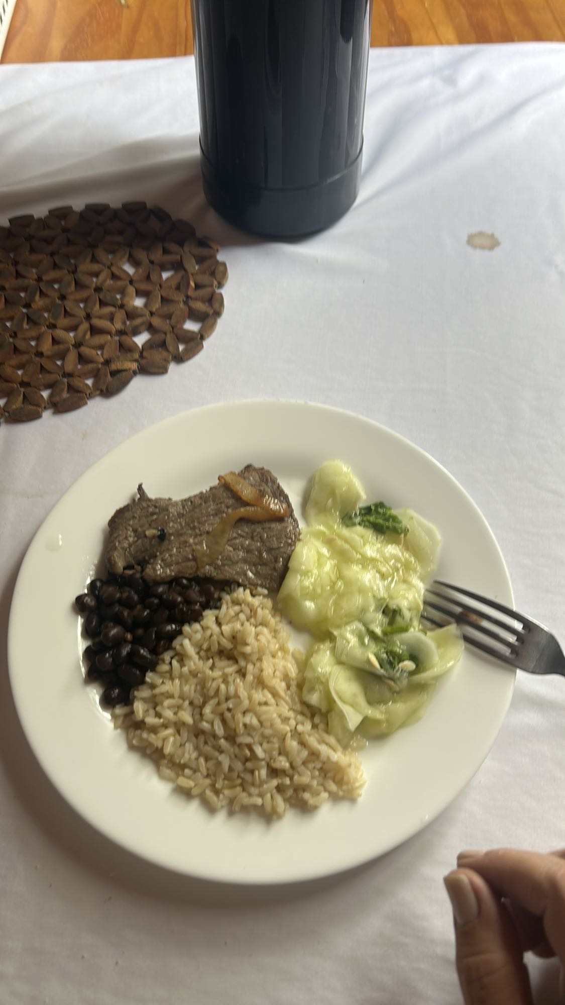 Arroz, feijão e carne