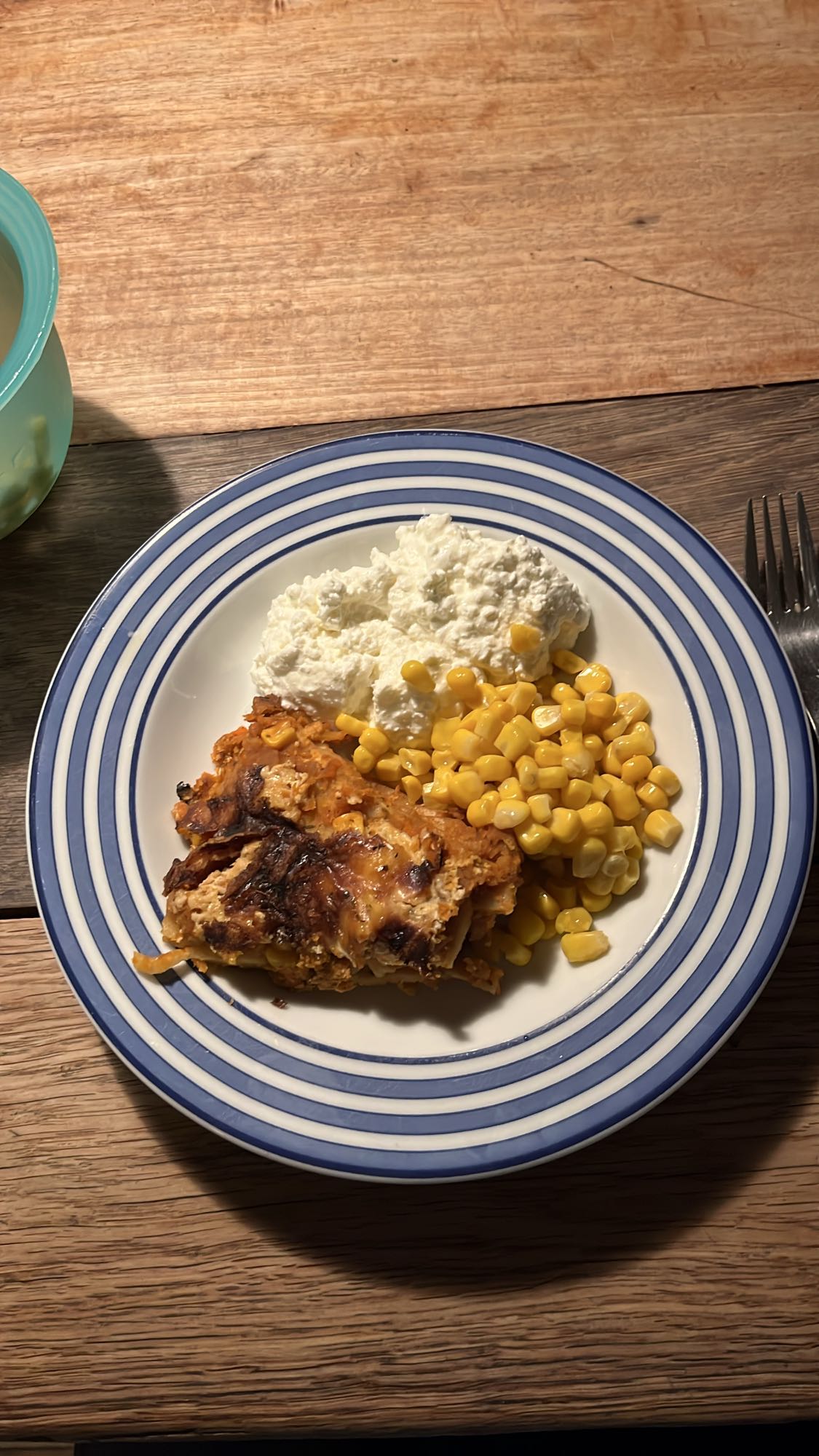 Lasagne mit Mais & Hüttenkäse