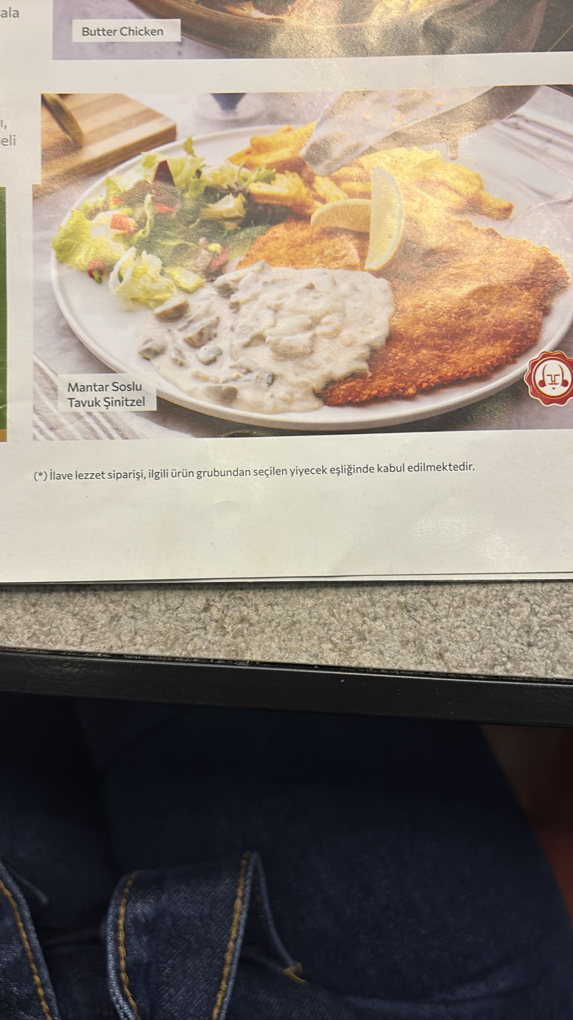 Mantar Soslu Tavuk Şinitzel