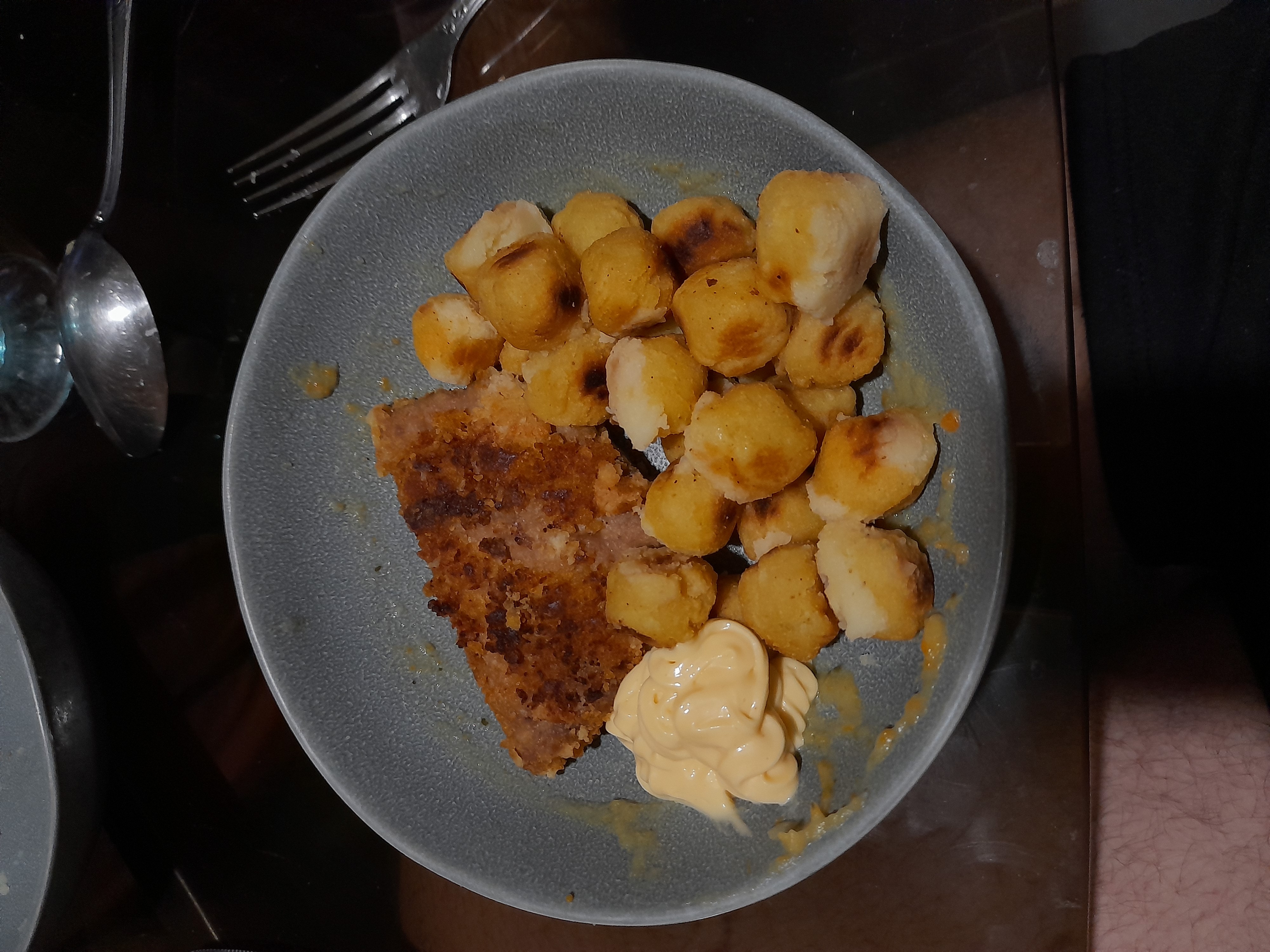 Cordon bleu, pommes noisette, mayo