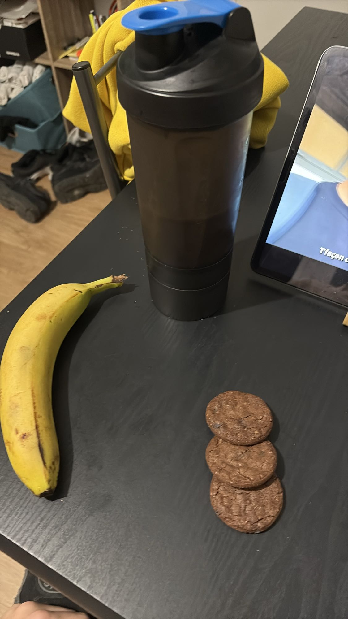 Collation banane et shake