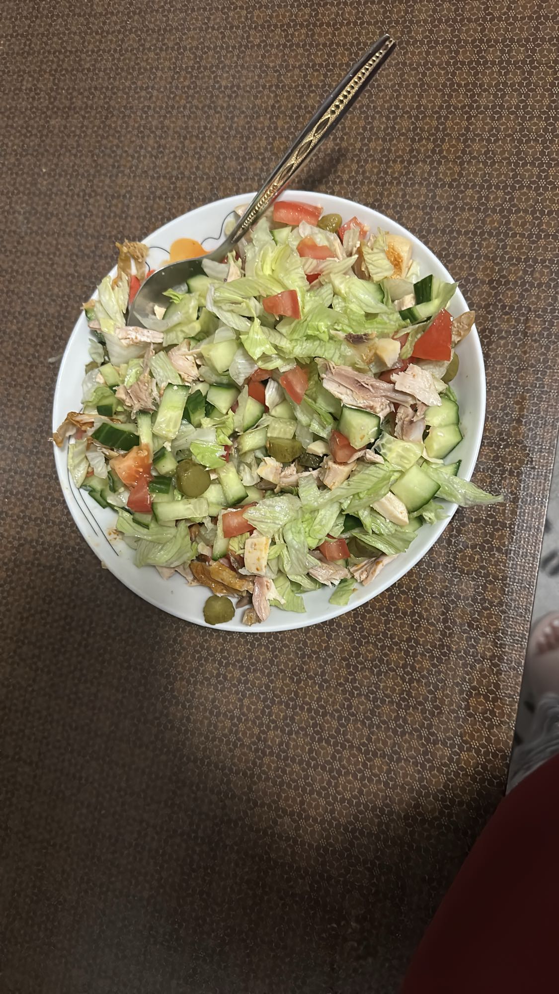 Kip salade met groenten