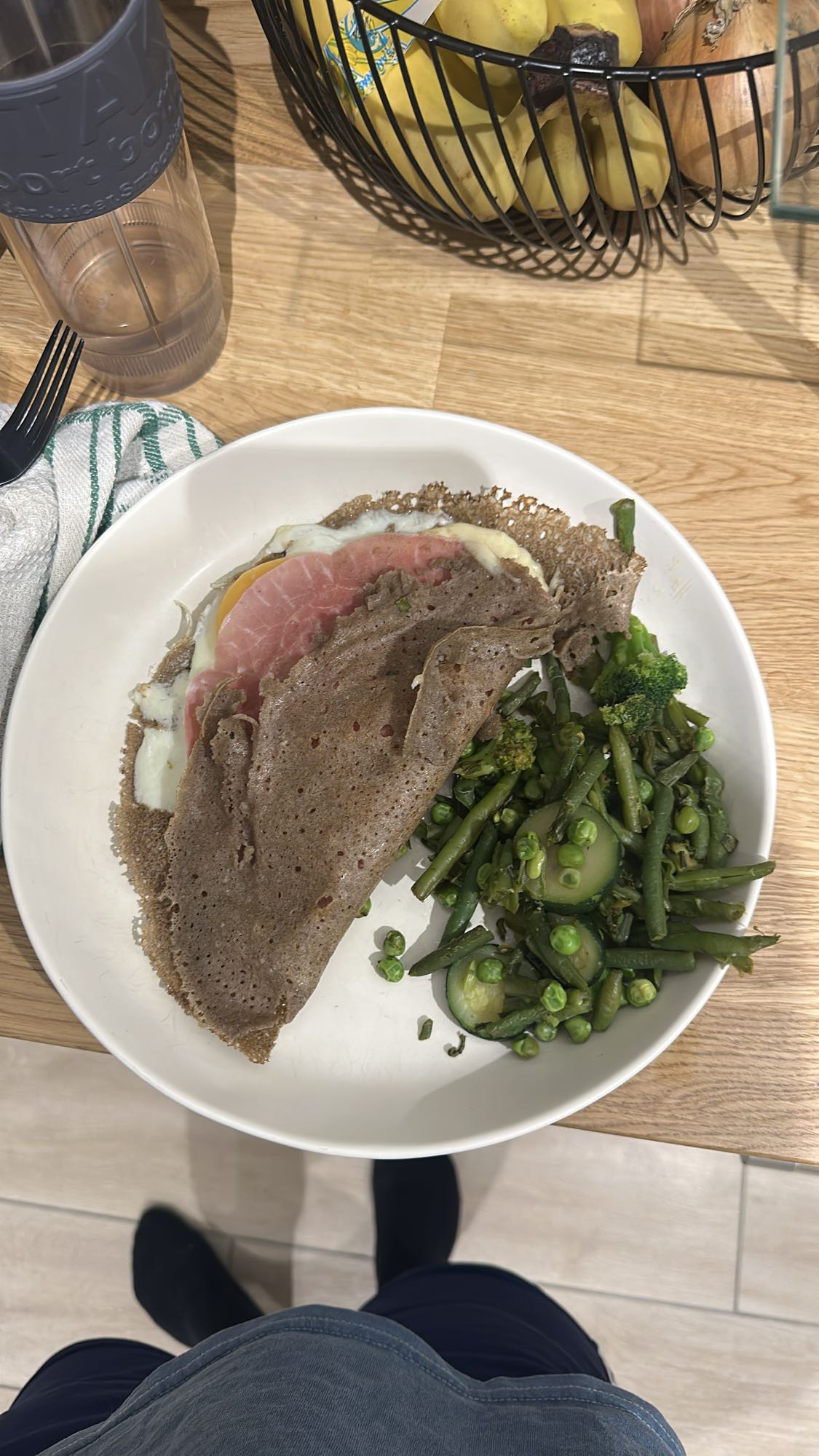 Galette au jambon et légumes