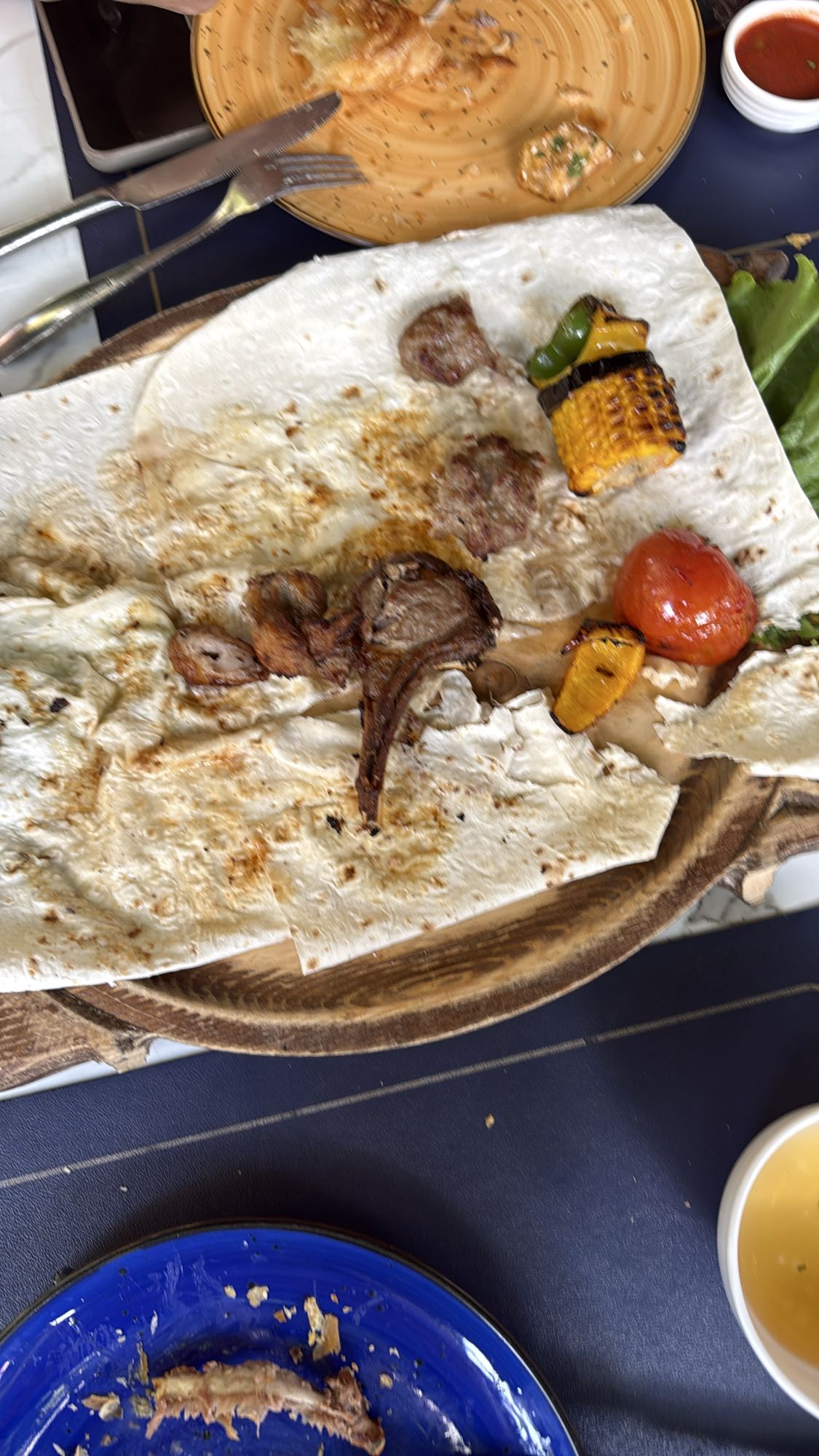 шашлык с лавашом