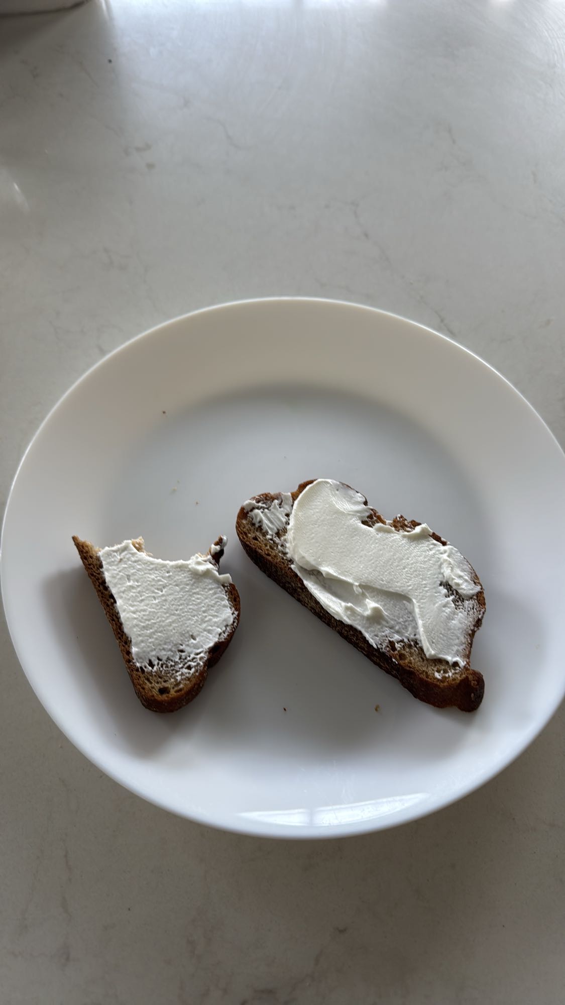 Cream Cheese on Rye Toast