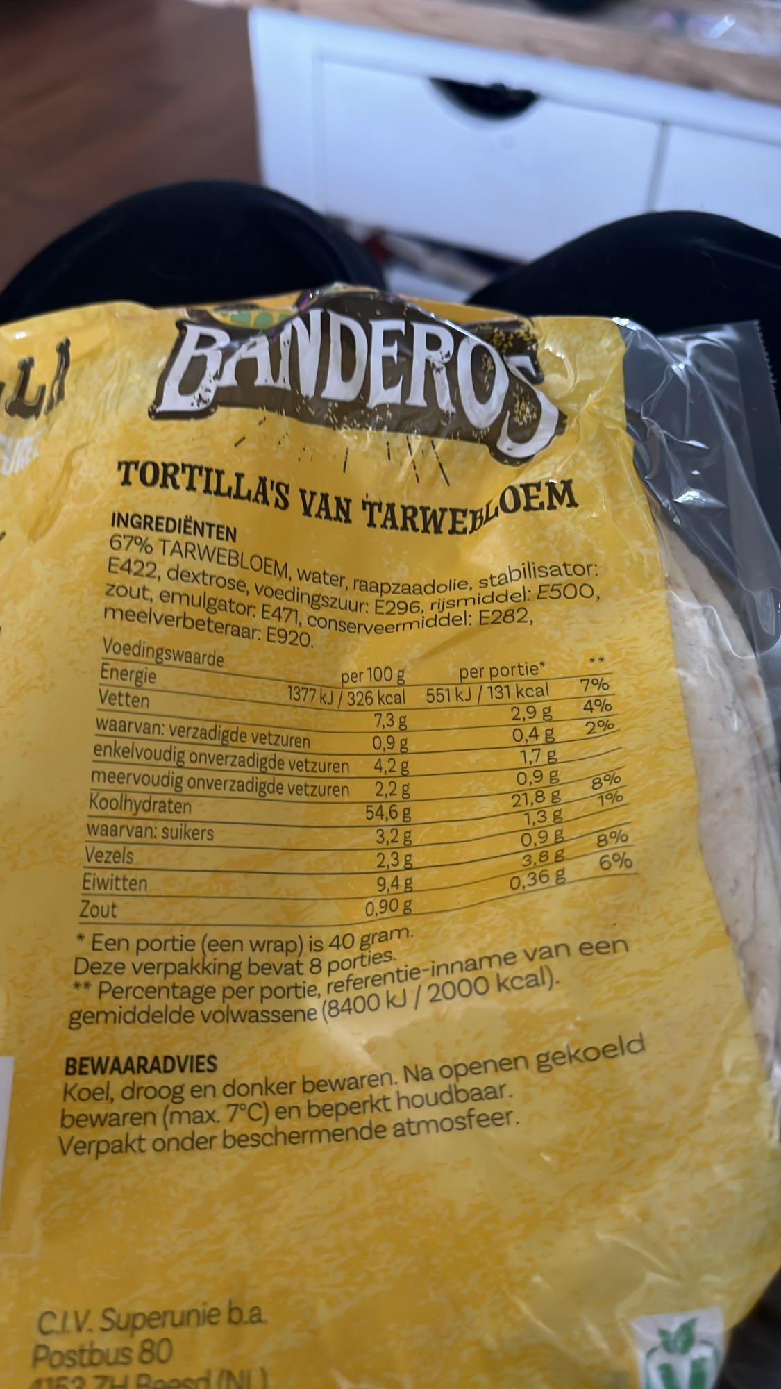 Tarwebloem tortilla