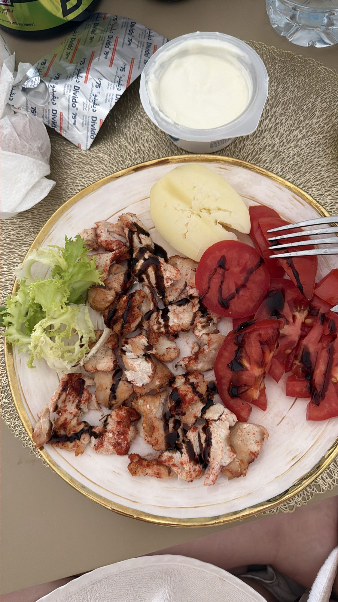 Курица с картофелем и овощами