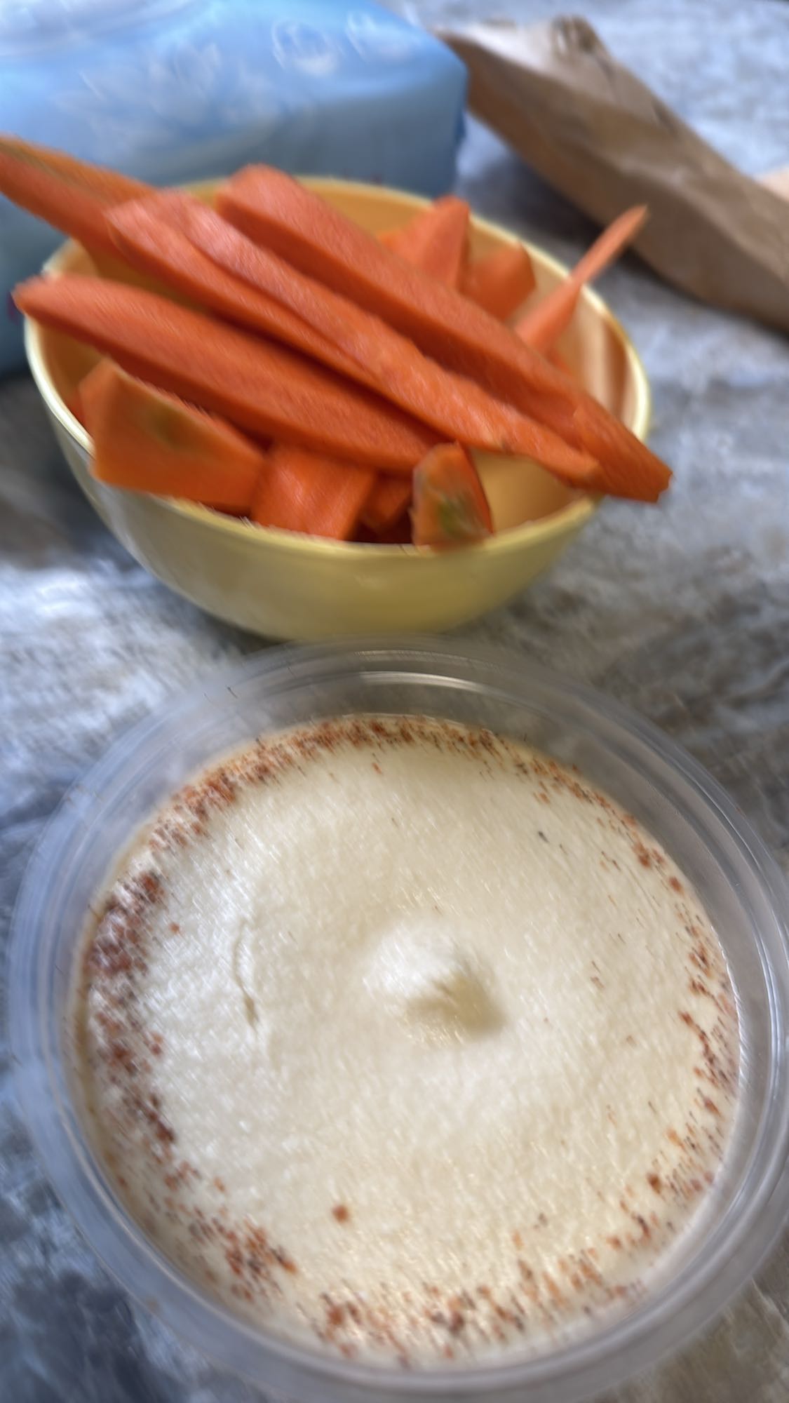 Zanahorias y hummus