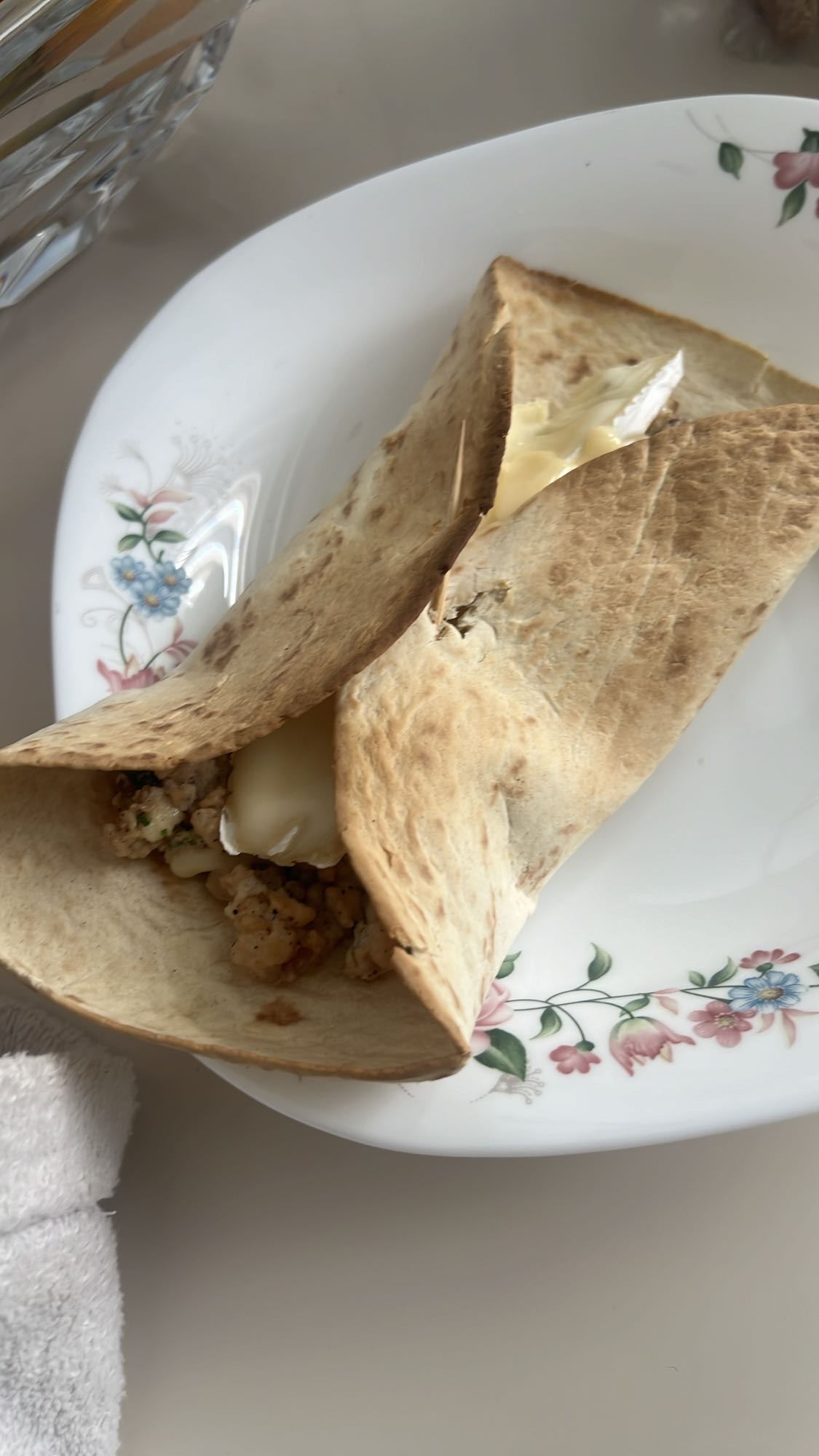 Wrap au poulet et fromage