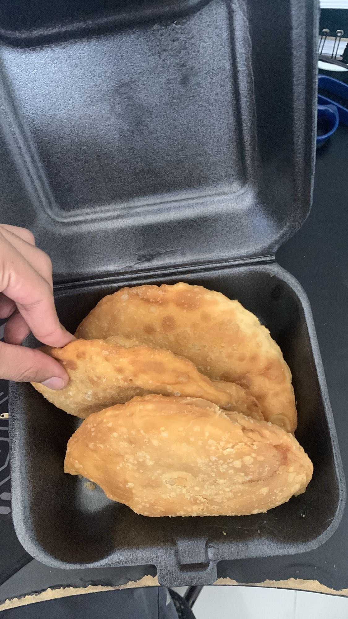 Fried stuffed pastries