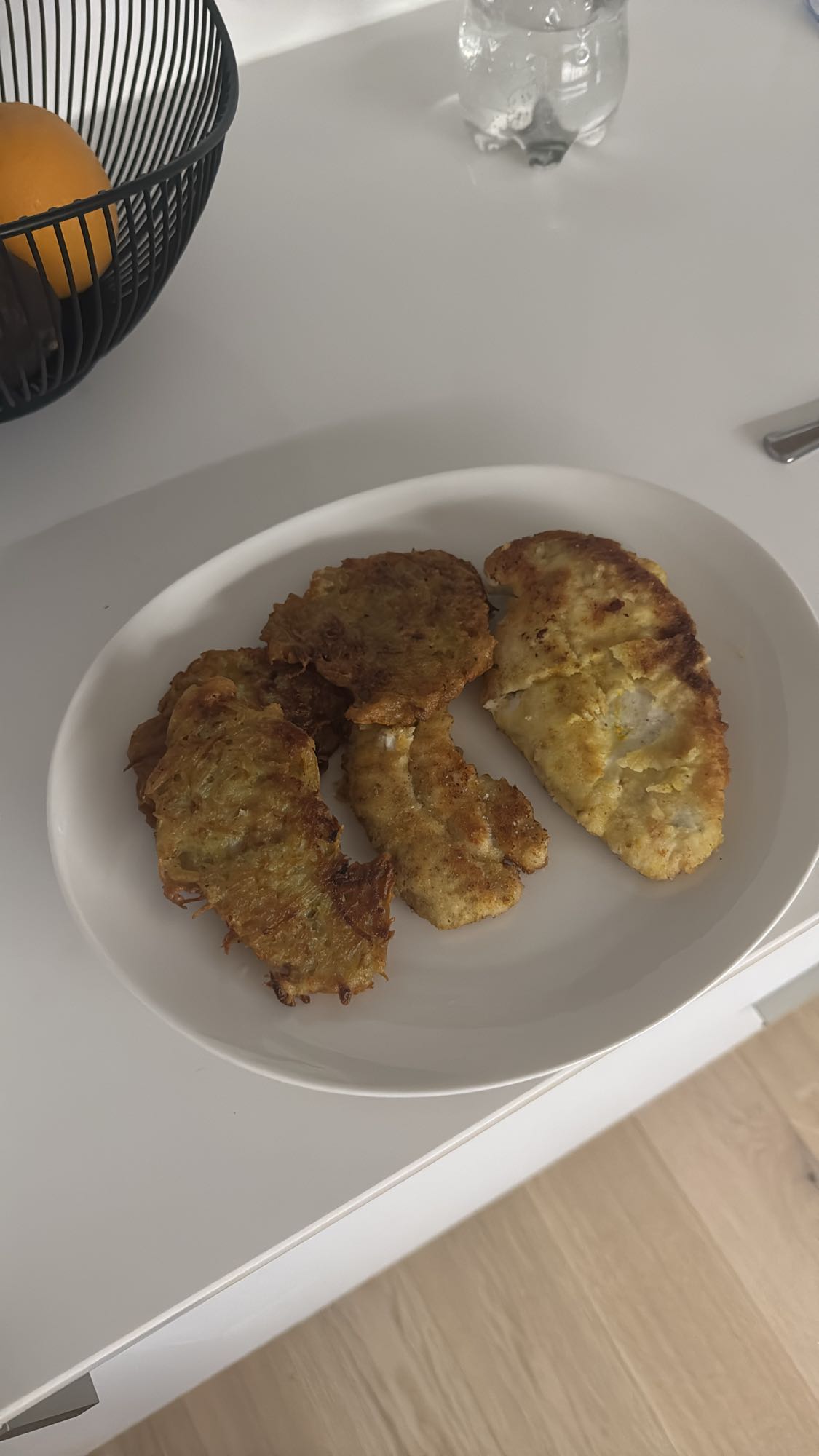 Placki i filet z kurczaka