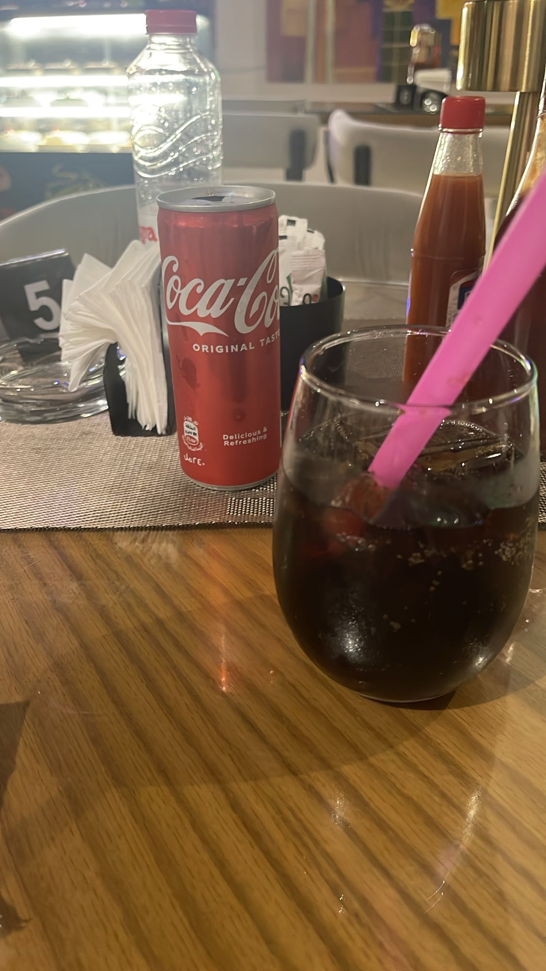 Coca-Cola with ice