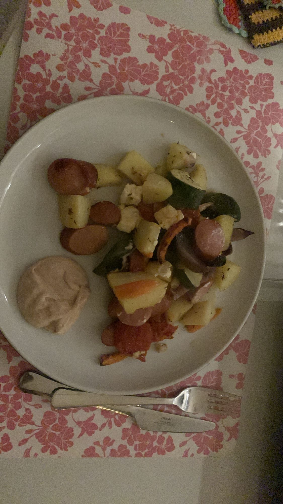 Ugnsrostad korv & grönsaker