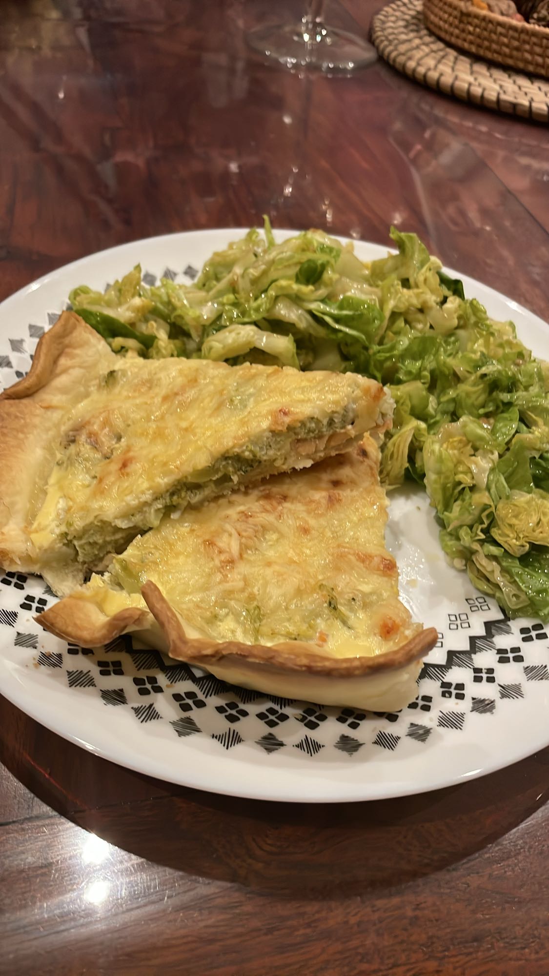Quiche et salade verte