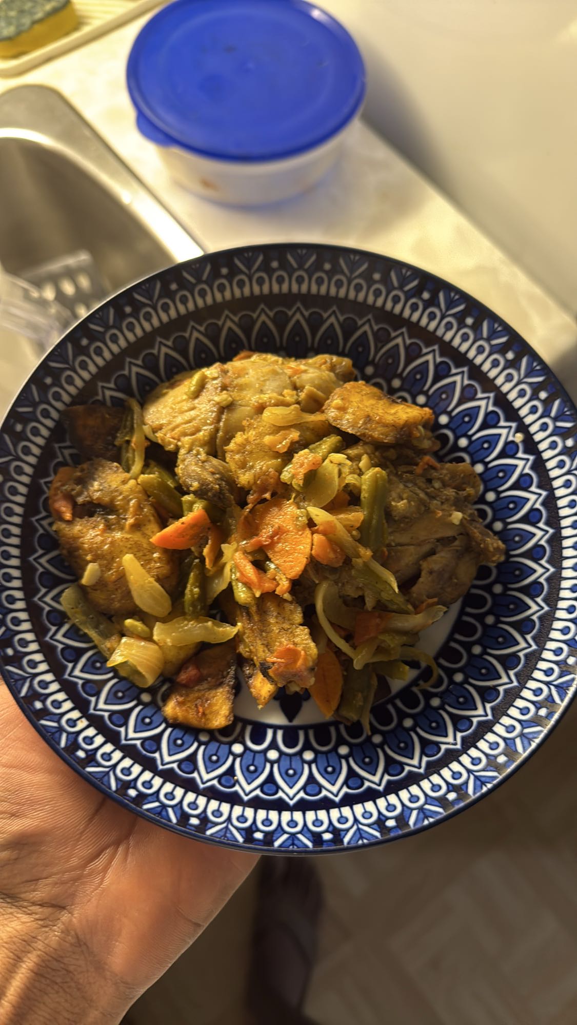 Poulet aux légumes sautés