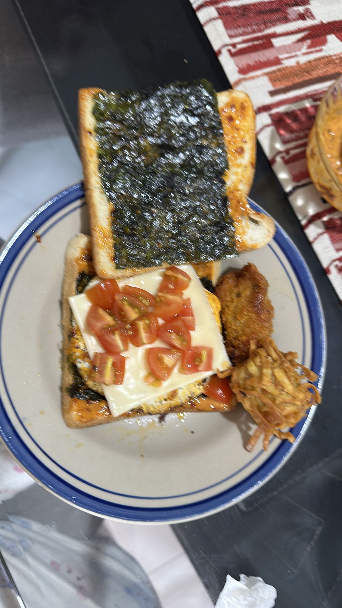 Seaweed Egg Toast Plate