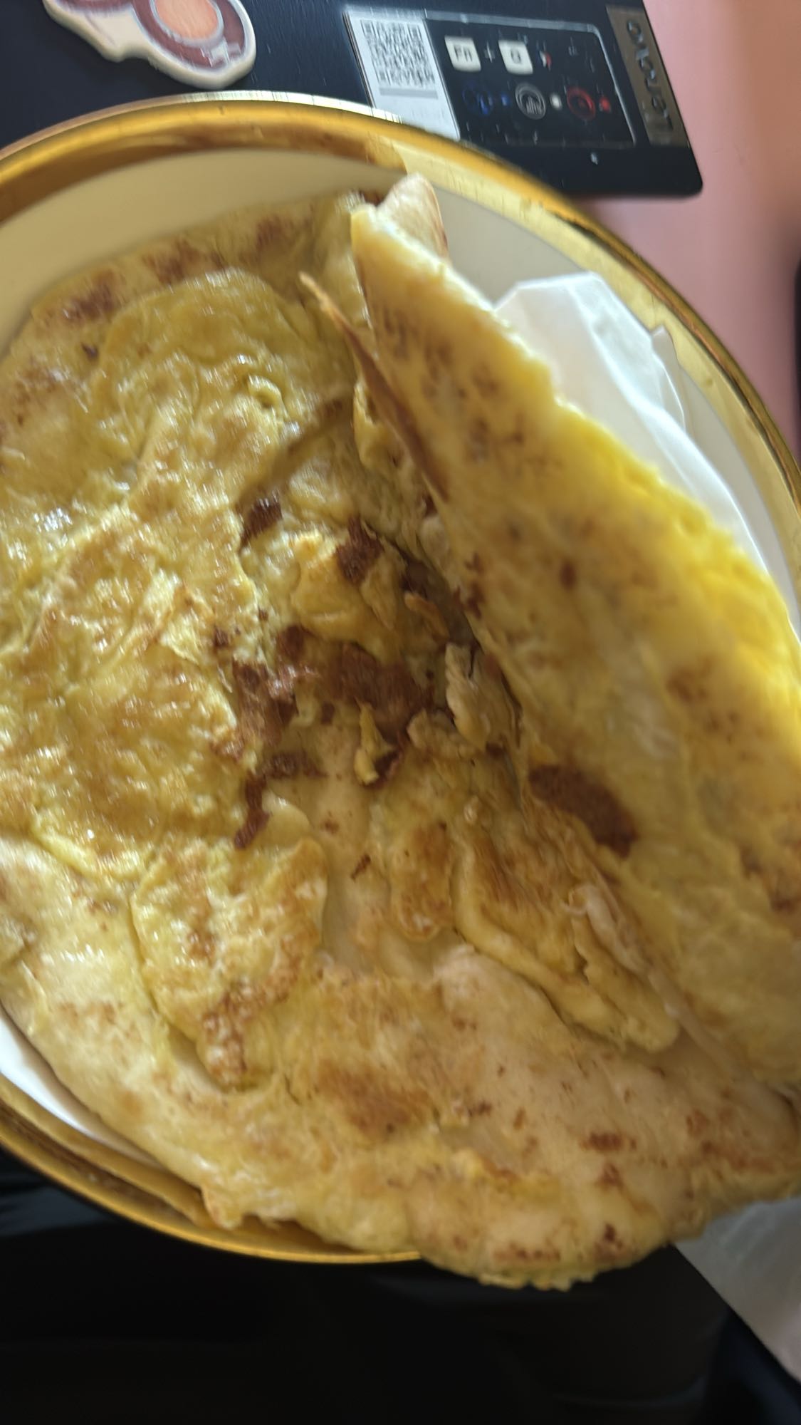 Egg stuffed flatbread