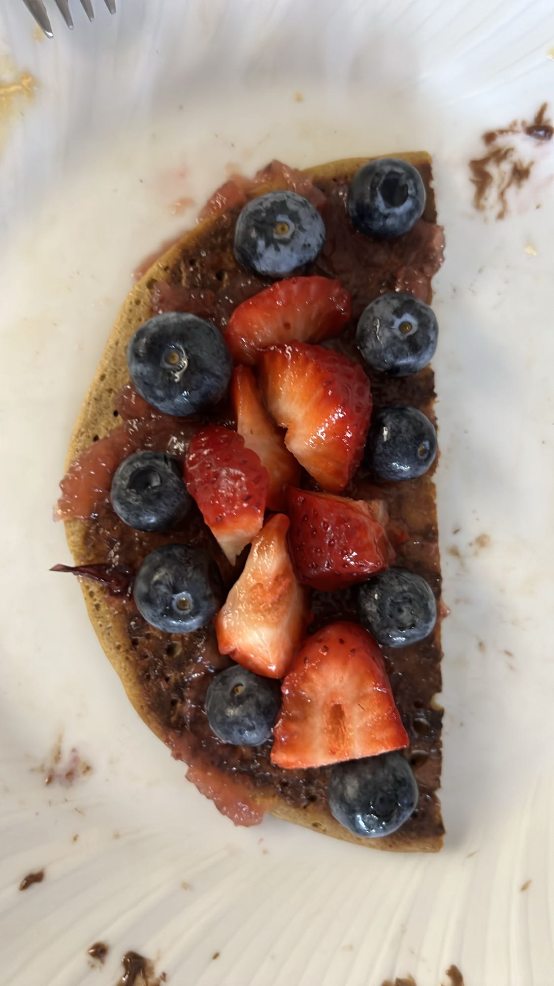 Berry Chocolate Pancake Slice
