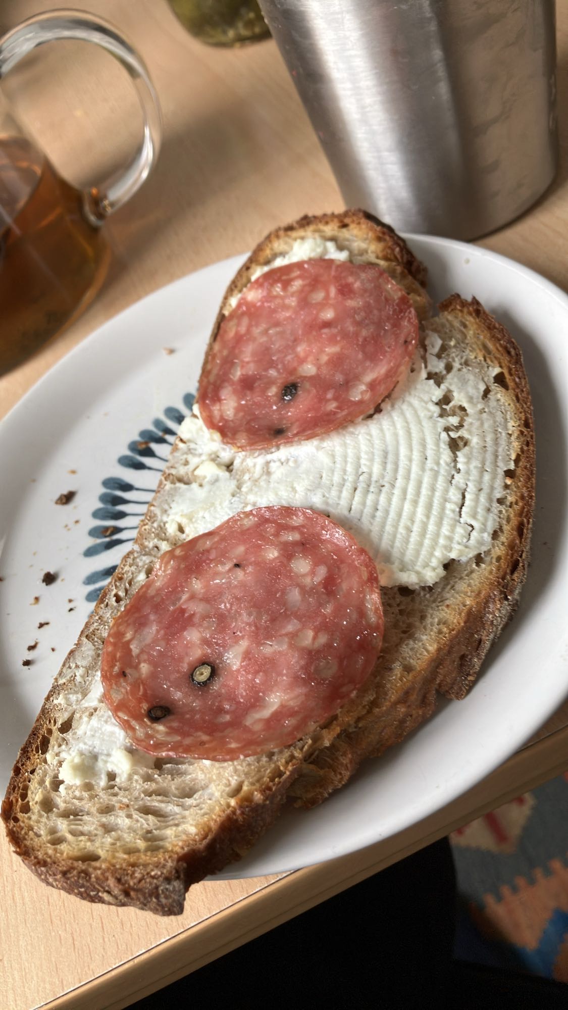 Torrada com salame