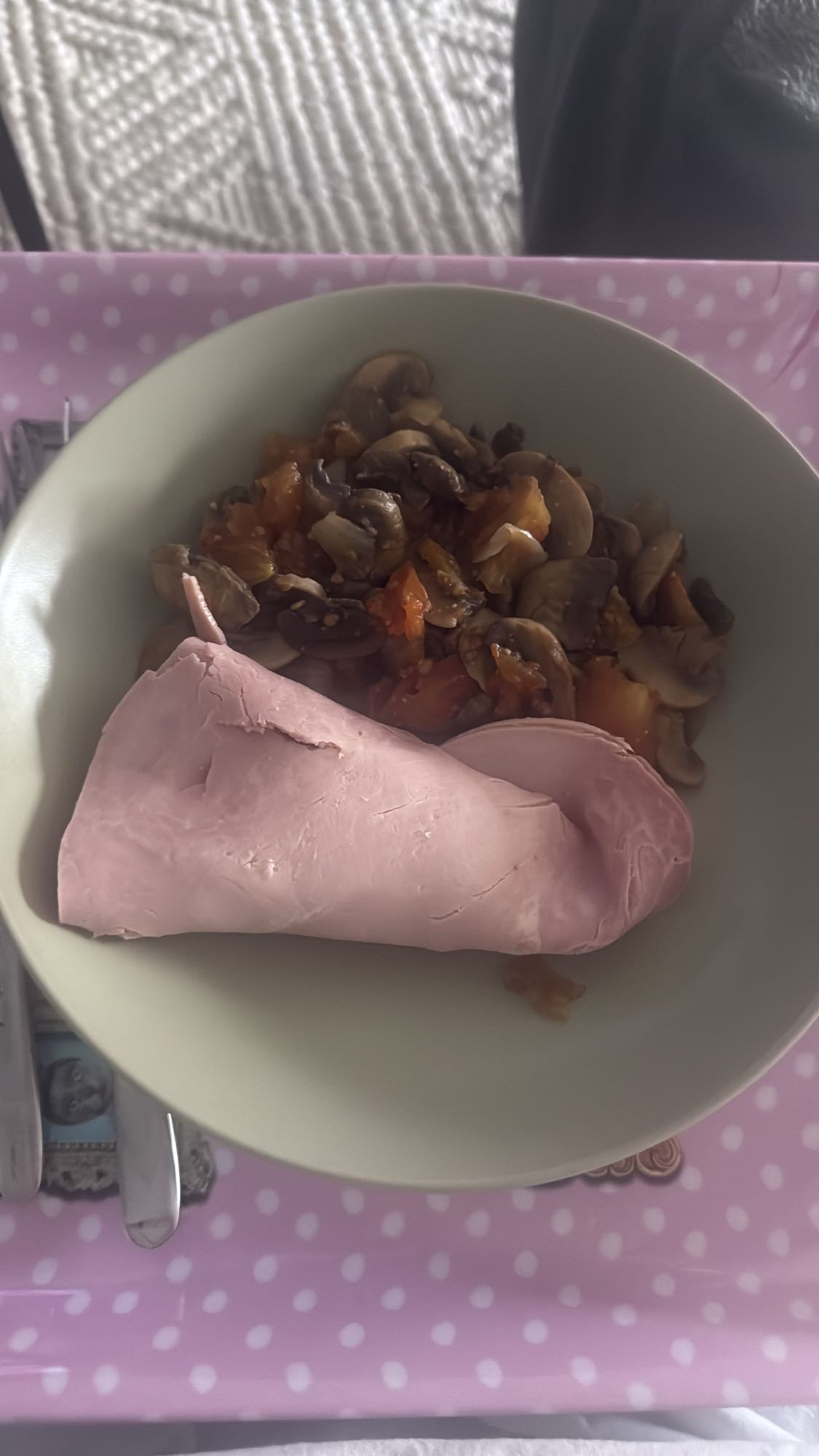 Jambon avec champignons