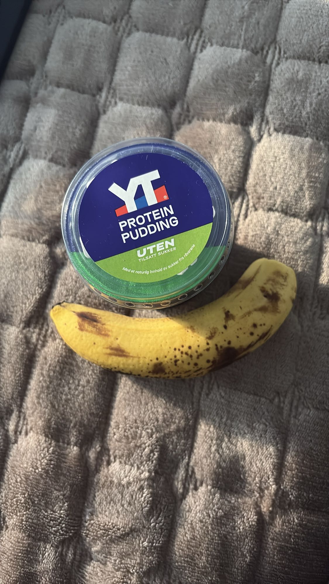 YT proteinpudding og banan