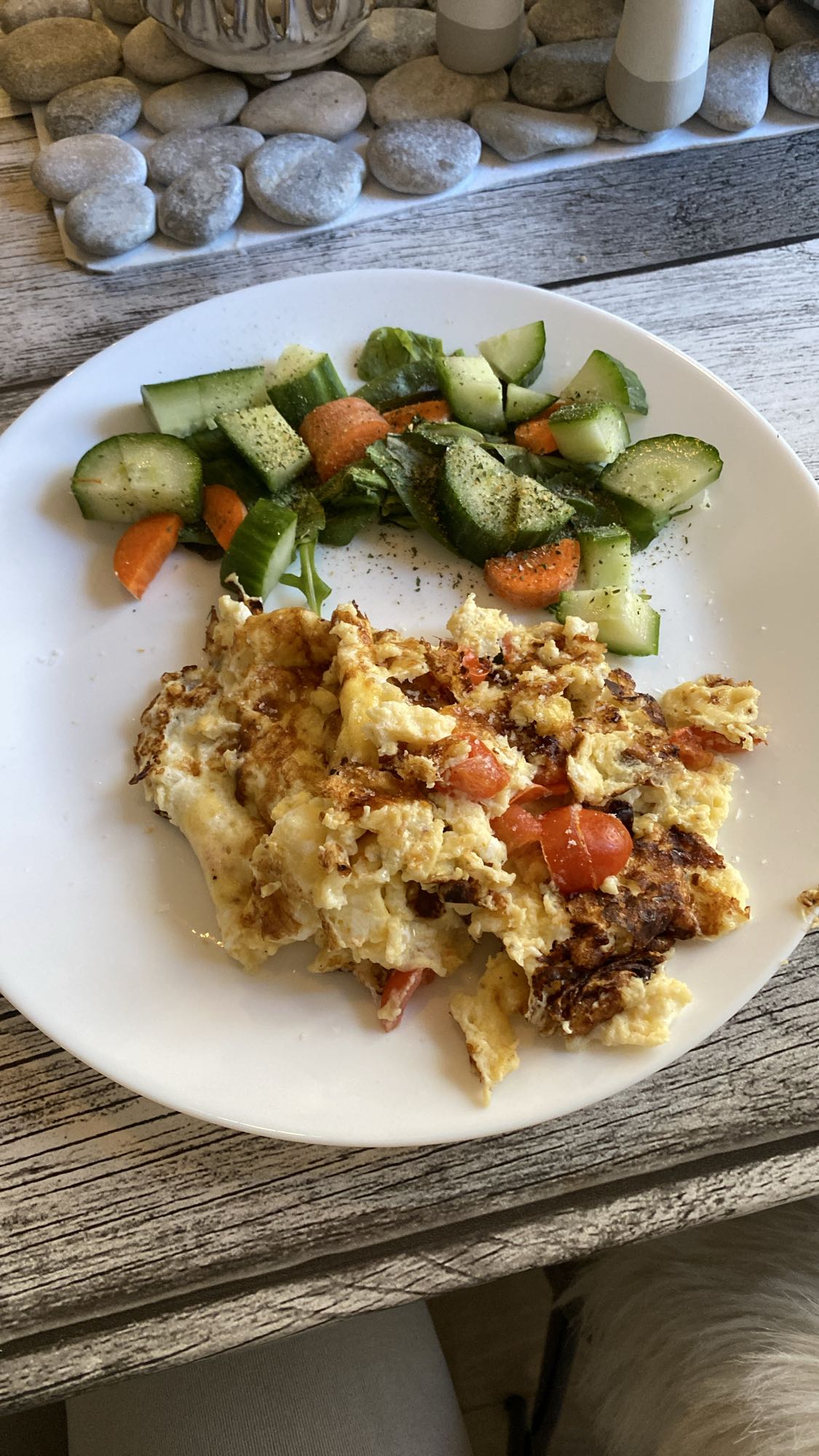 Äggröra med sallad