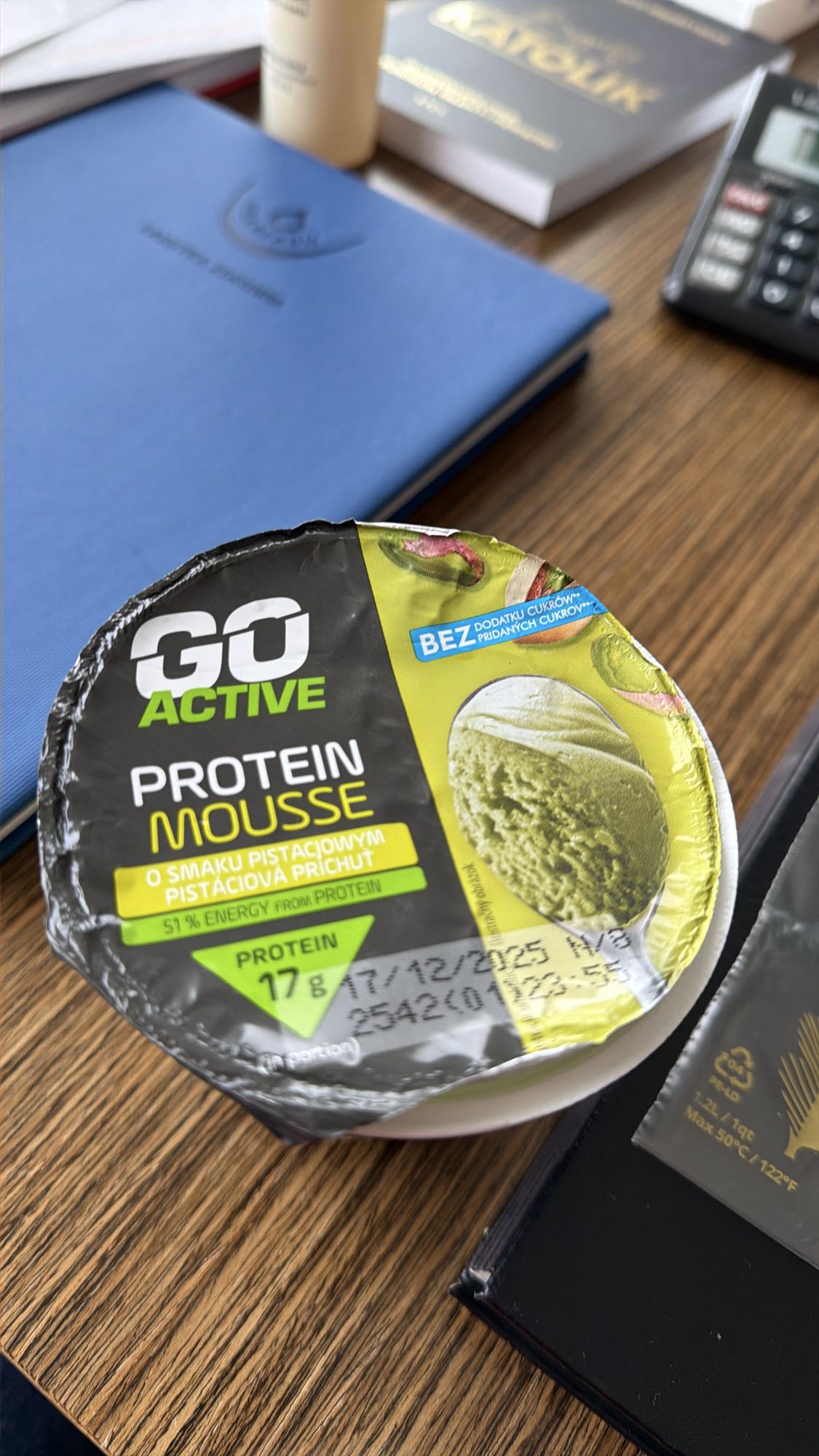 Mus pistacjowy proteinowy