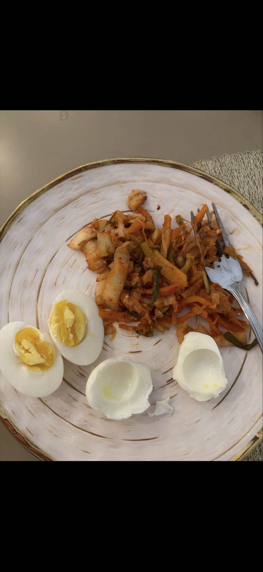 Яйца с кимчи