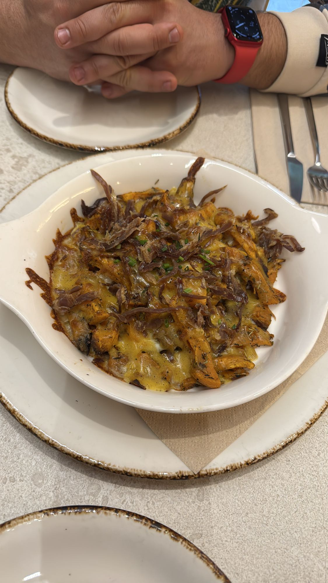 Boniato con salsa holandesa light