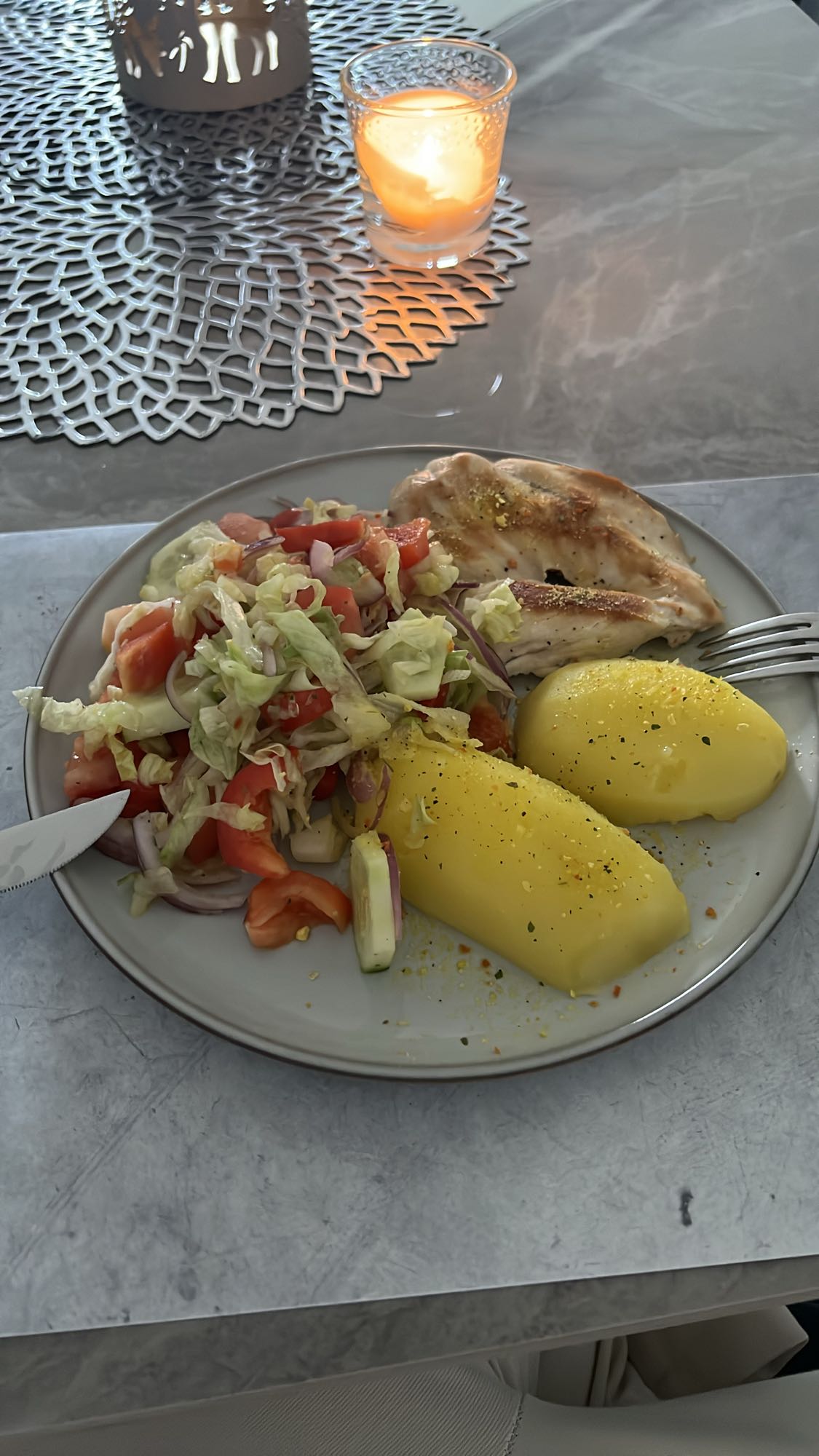 Hähnchen mit Kartoffeln