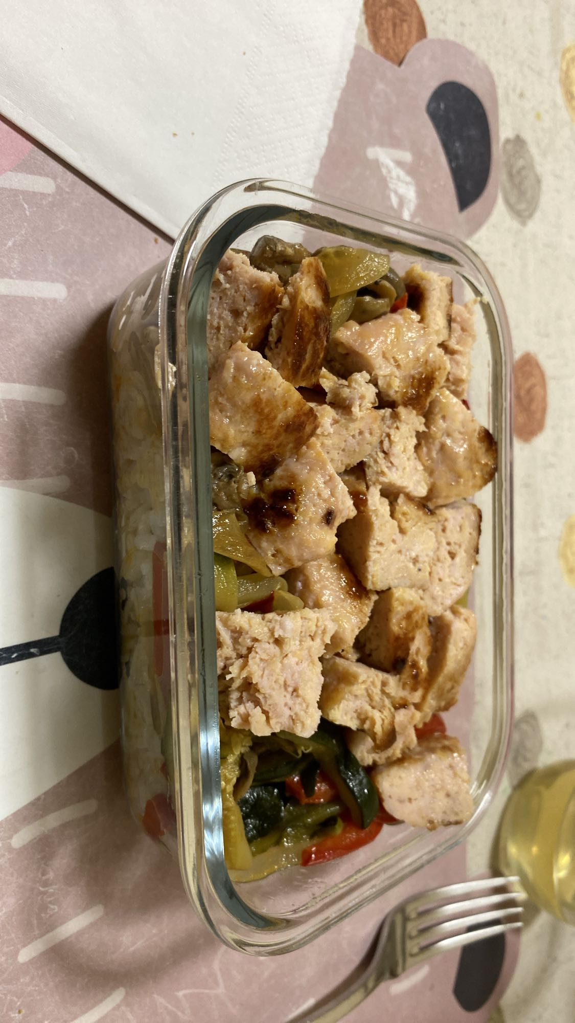 Pollo con arroz y pimientos