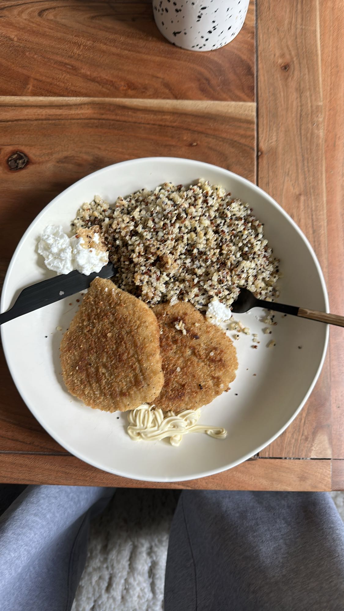 Galettes, quinoa et fromage
