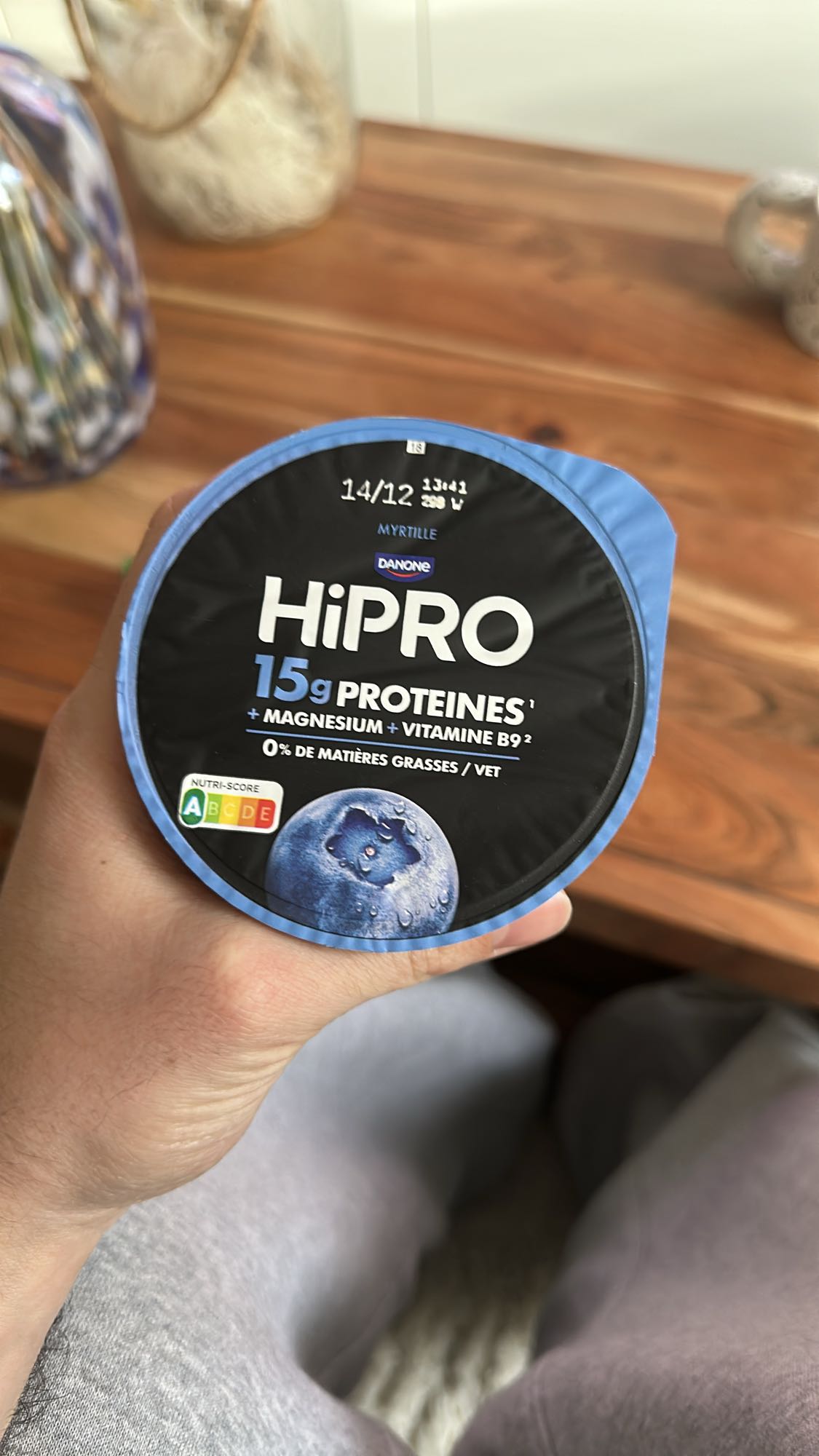Yaourt myrtille HiPRO