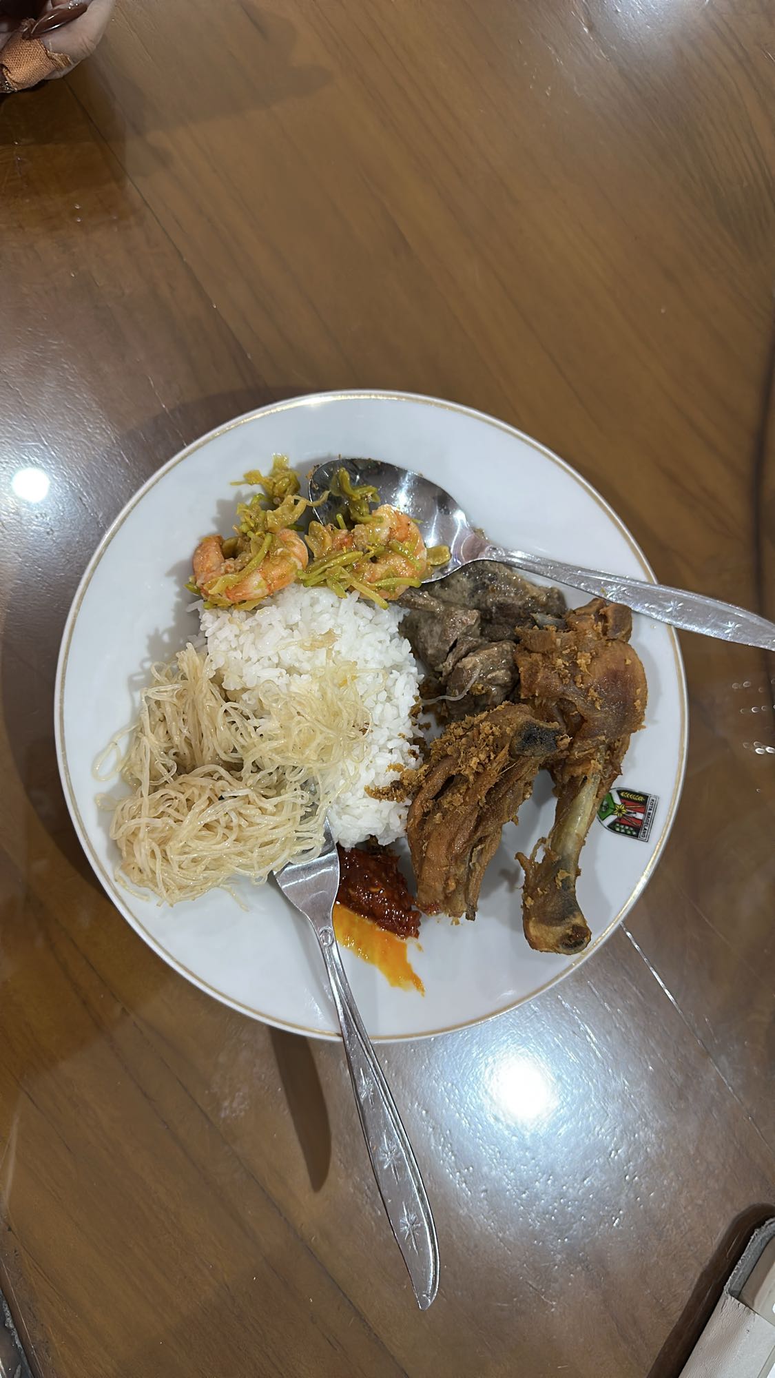 Rice with chicken and sides