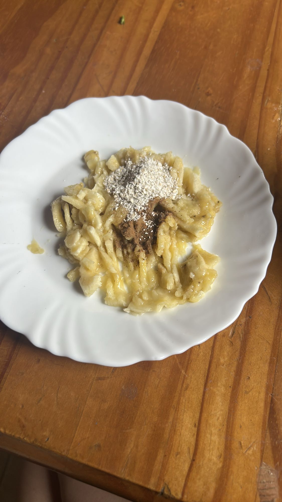 Banana com aveia e canela