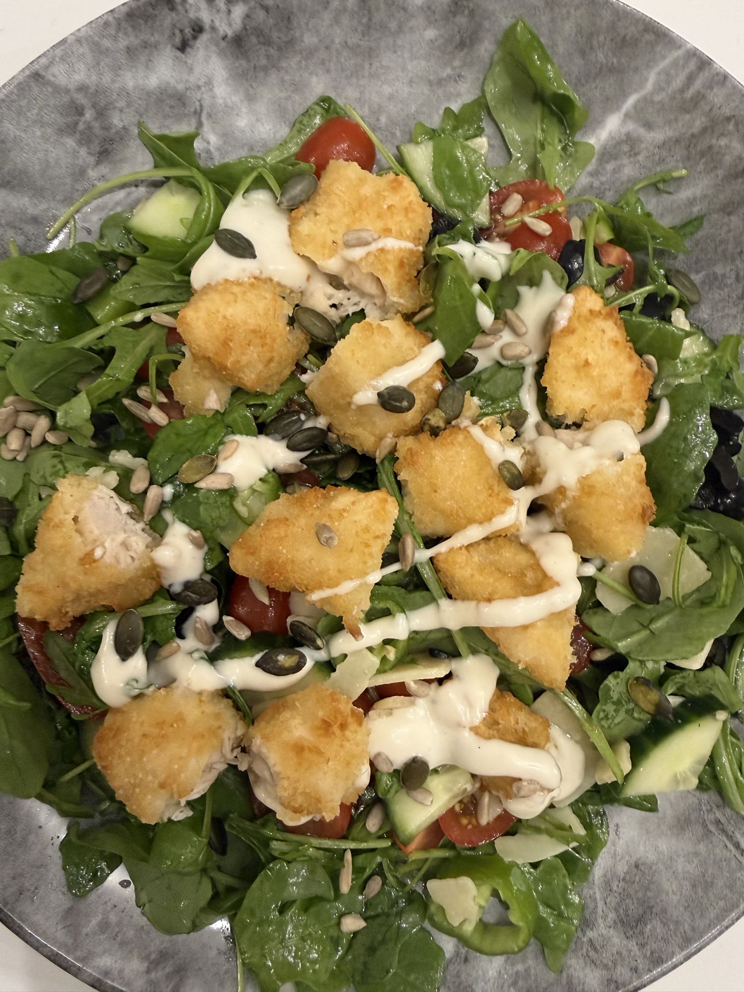 Salade croustillante poulet