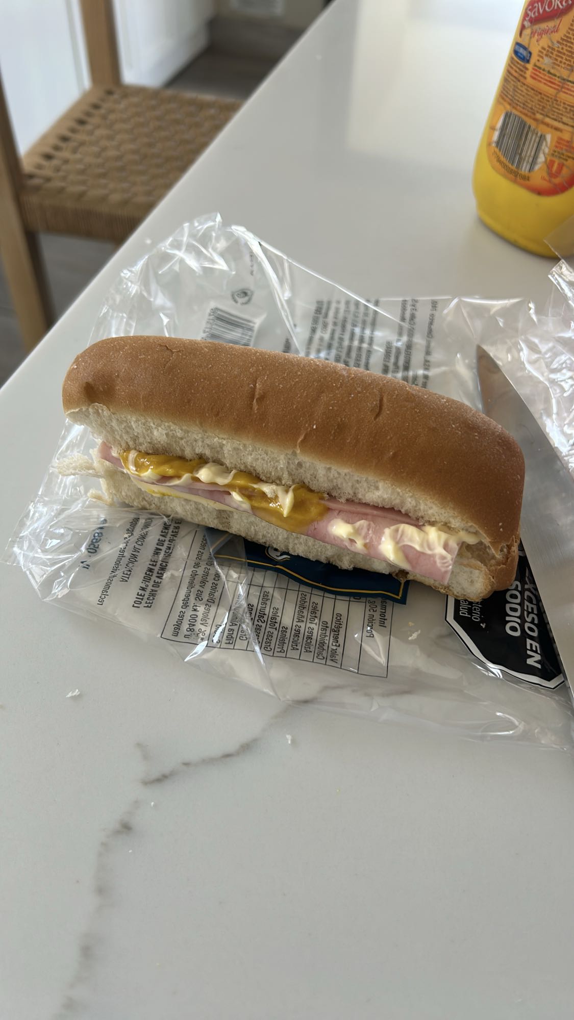 Sándwich de jamón